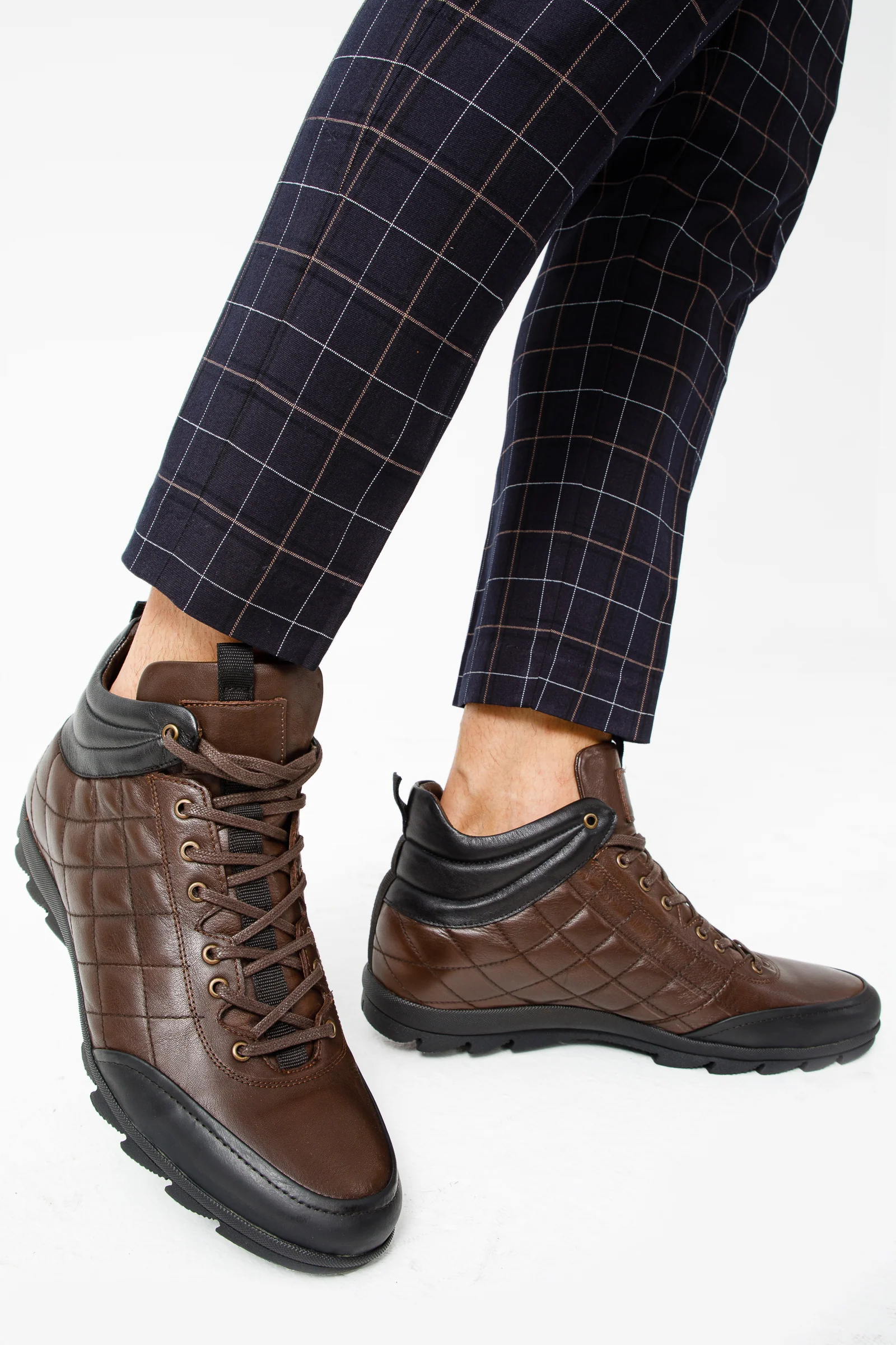 The Riga Brown Leather Casual Lace-Up Men Boots Final Sale! - Image 2