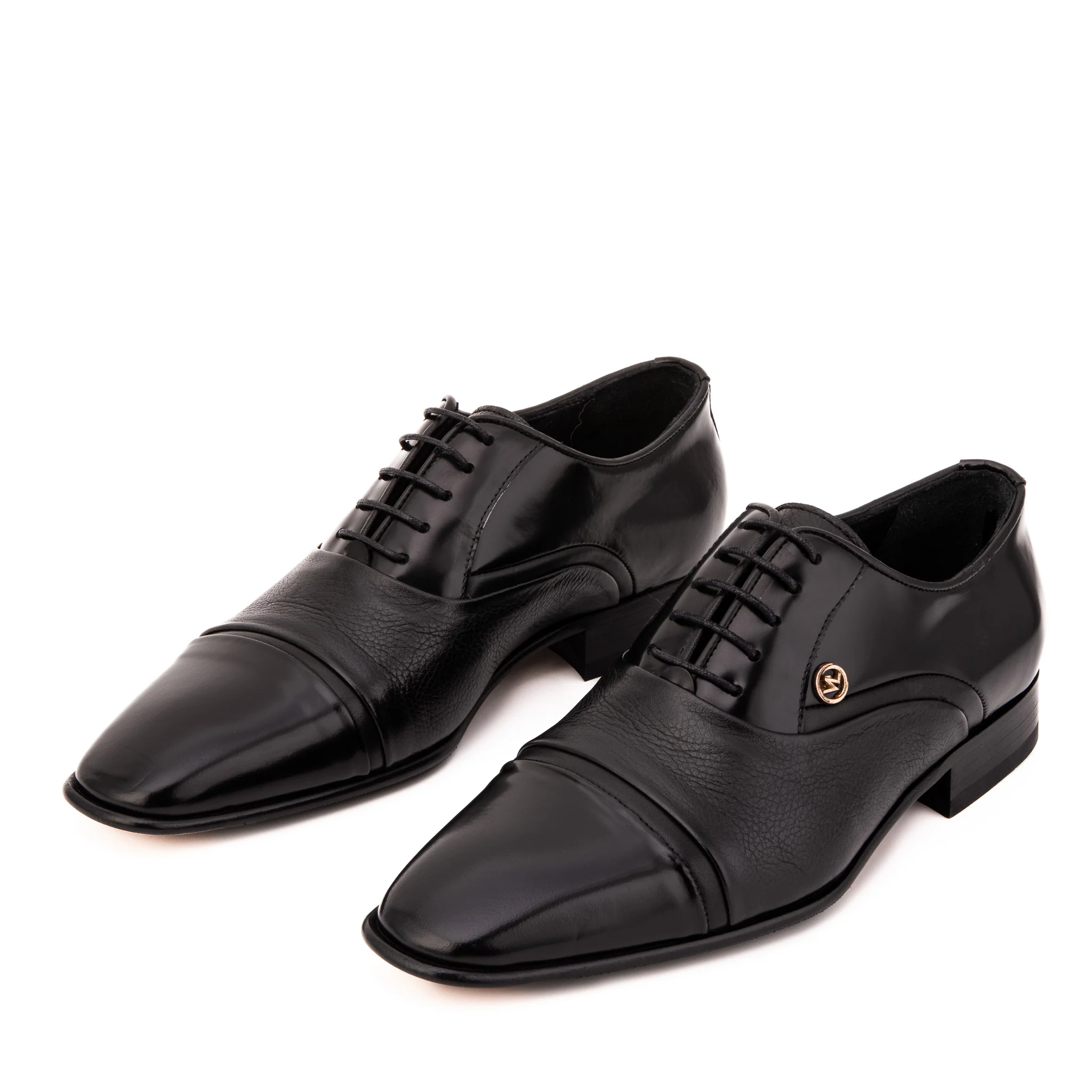 The Rockwell Handmade Black Leather Cap Toe Men Oxford Shoe - Image 4