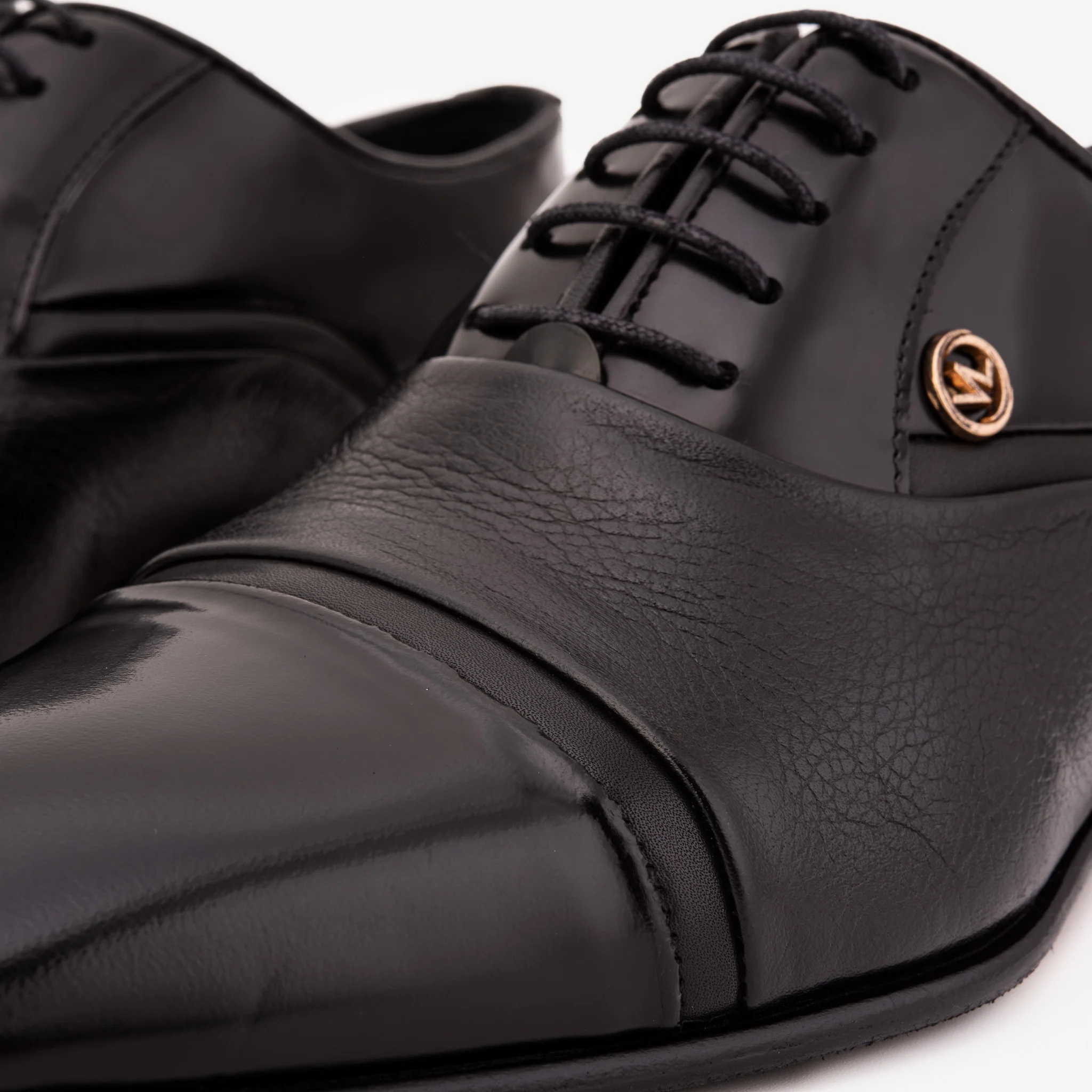 The Rockwell Handmade Black Leather Cap Toe Men Oxford Shoe - Image 5