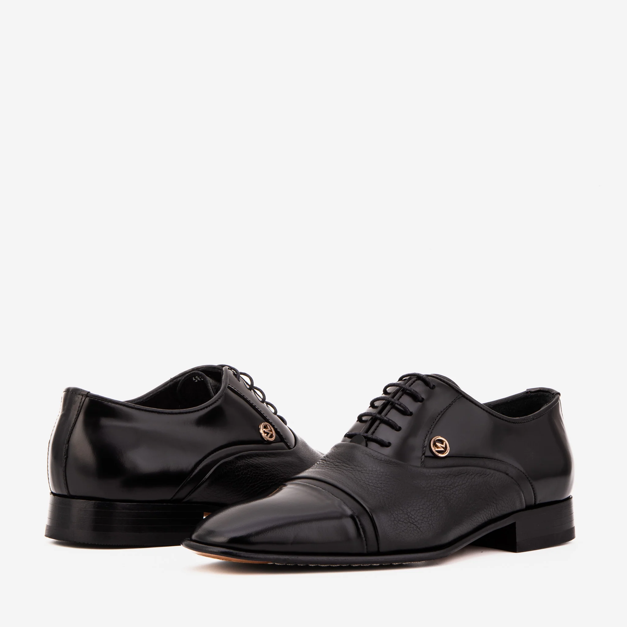 The Rockwell Handmade Black Leather Cap Toe Men Oxford Shoe - Image 6