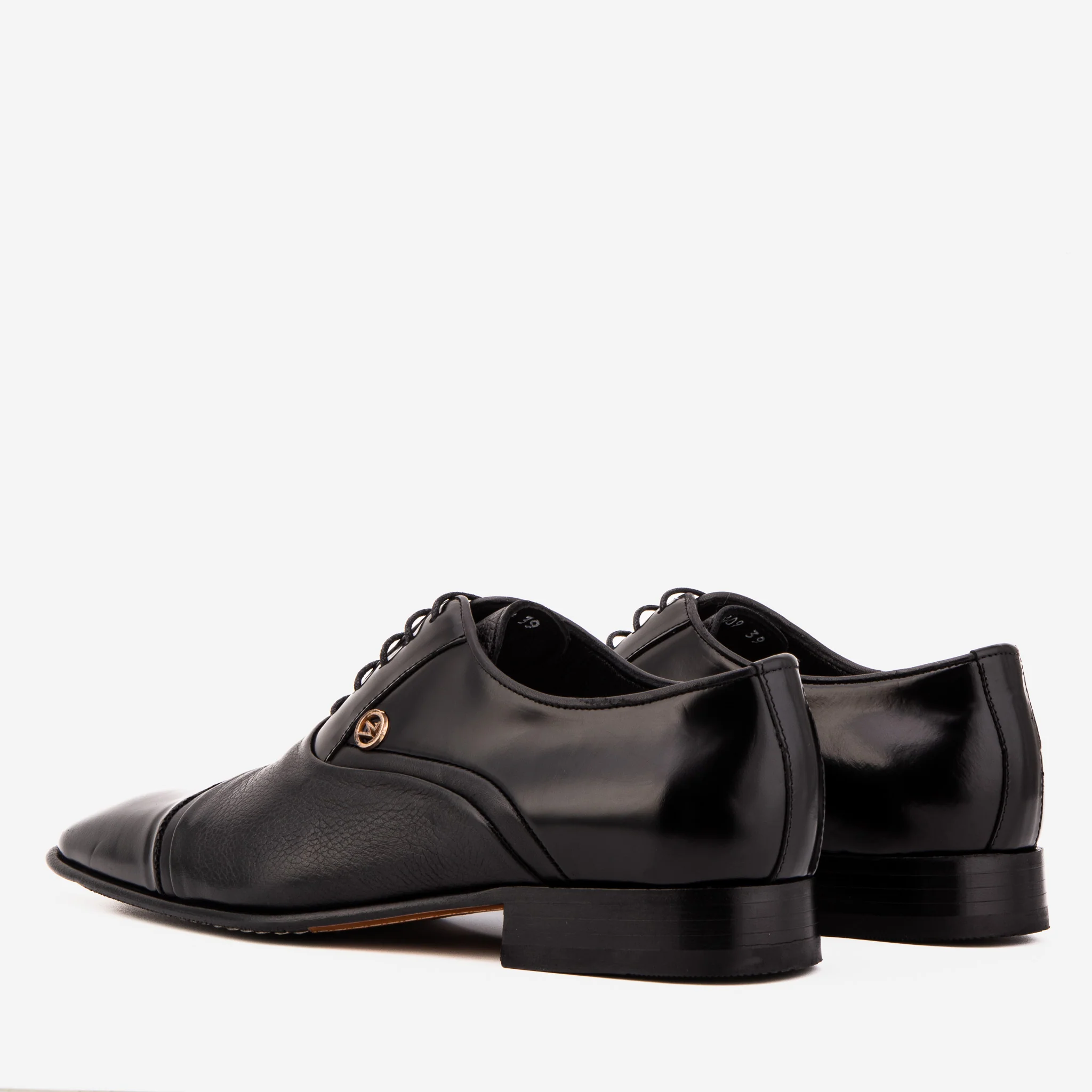 The Rockwell Handmade Black Leather Cap Toe Men Oxford Shoe - Image 7