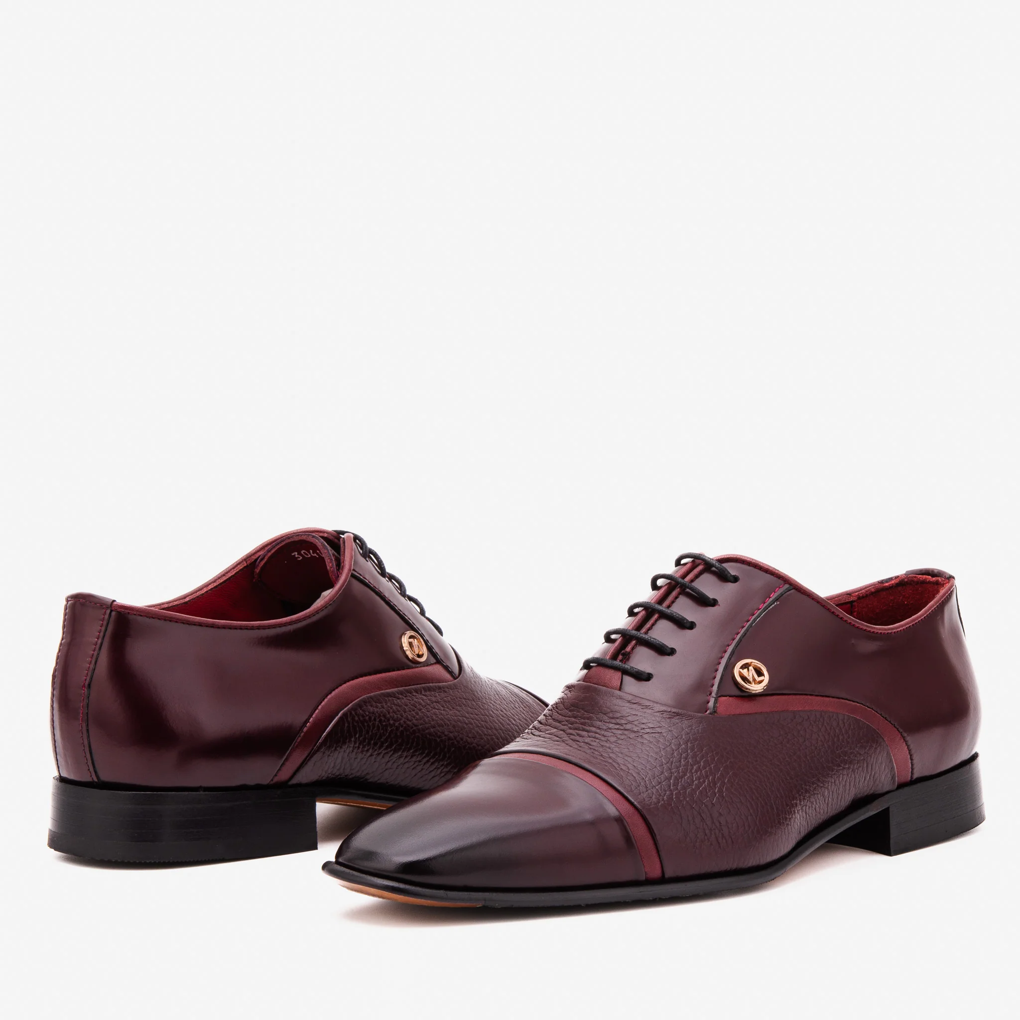 The Rockwell Handmade Burgundy Leather Cap Toe Oxford Men Shoe - Image 3