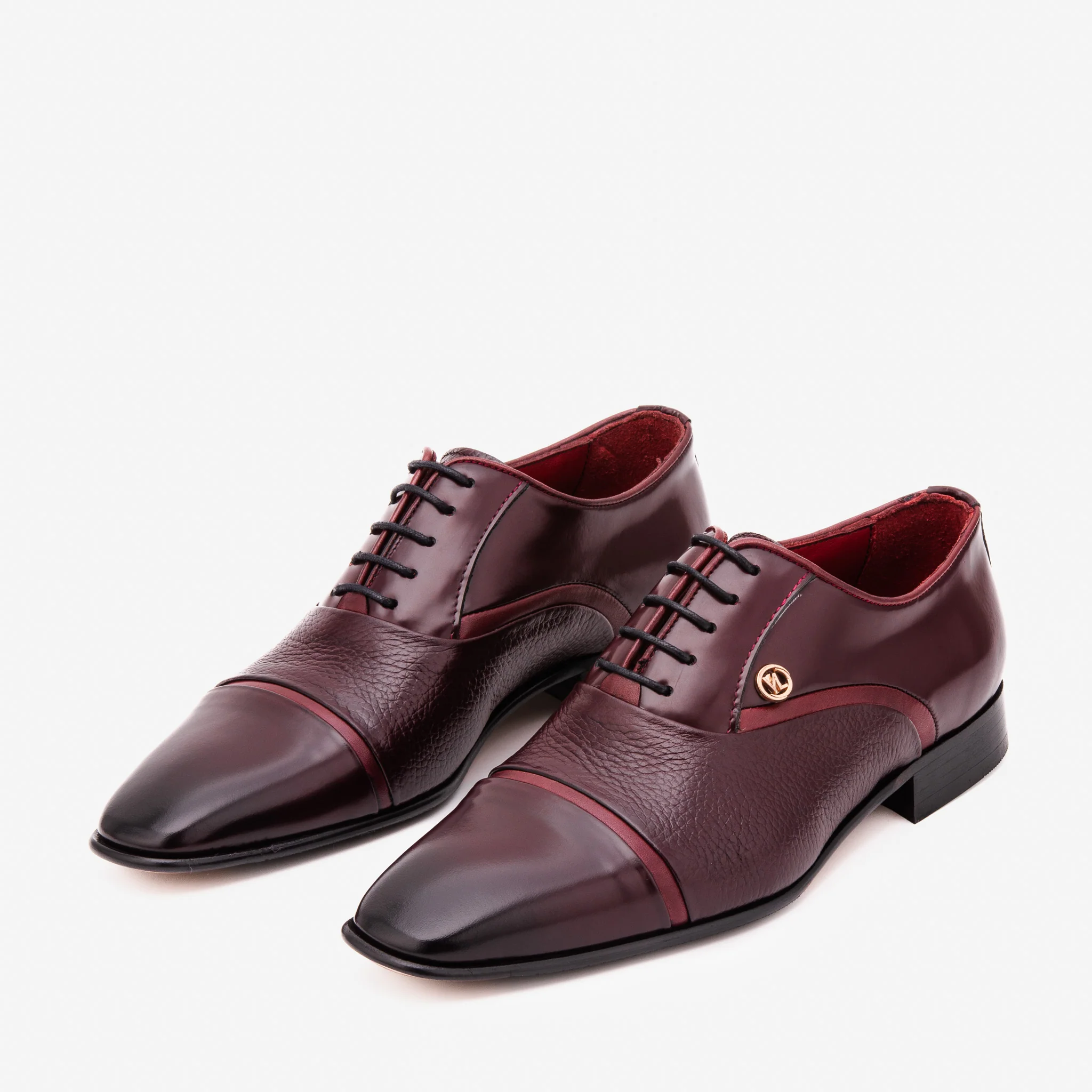 The Rockwell Handmade Burgundy Leather Cap Toe Oxford Men Shoe - Image 6