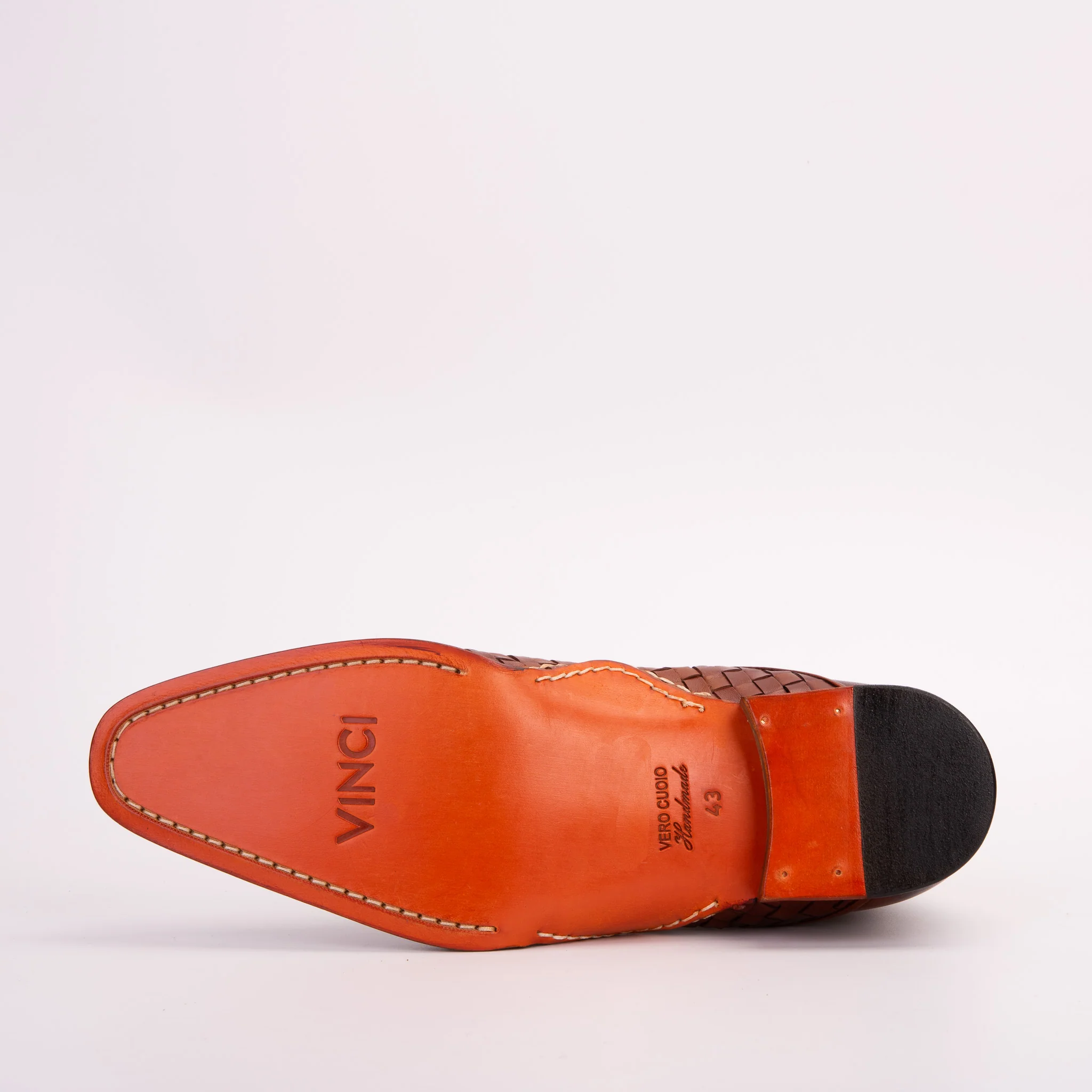 The Rolls Boot Woven Tan Leather Double Monk Strap Handmade Men Shoe - Image 13