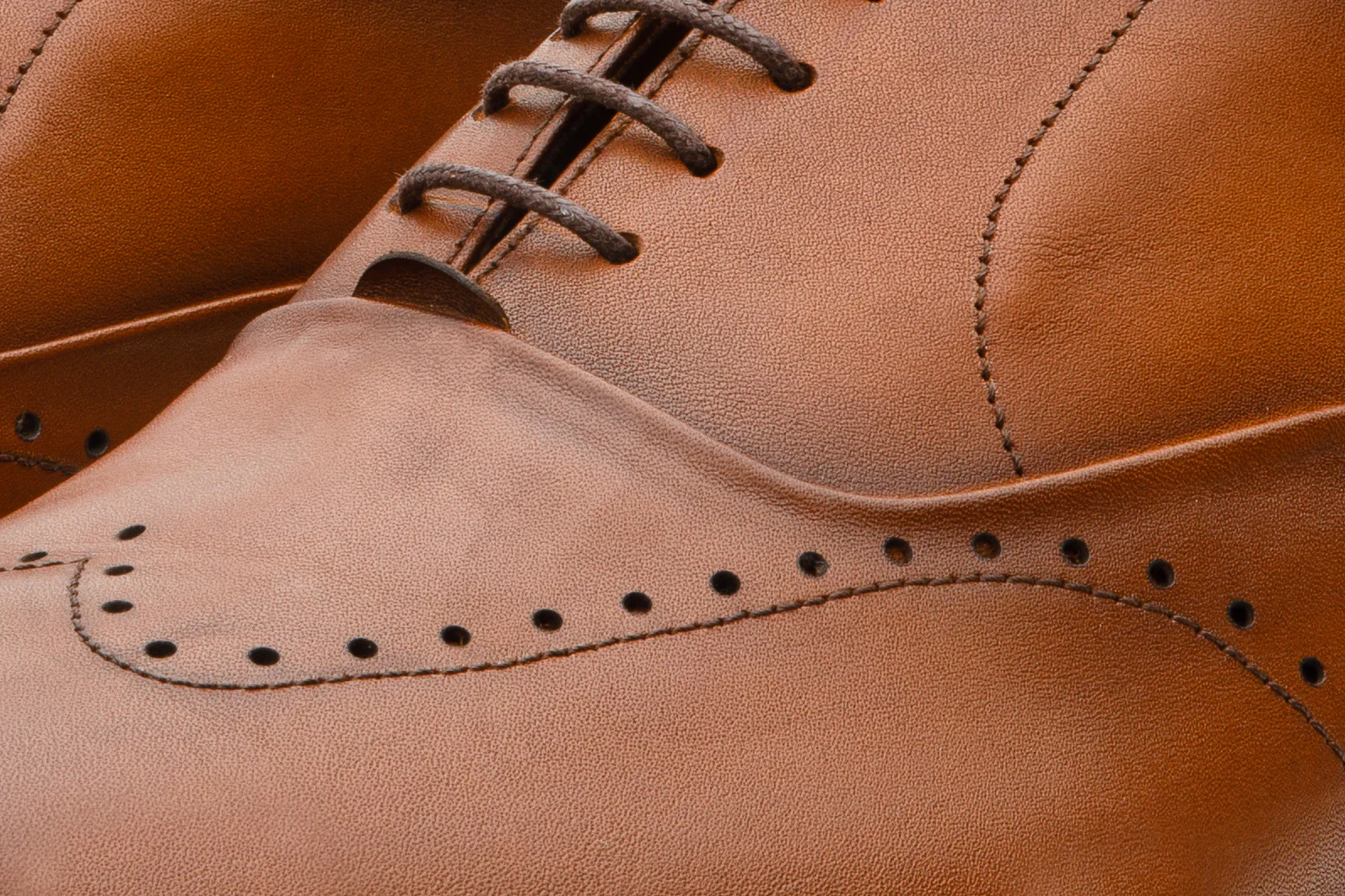 The Roma Tan Leather Wingtip Oxford Men Shoe - Image 4