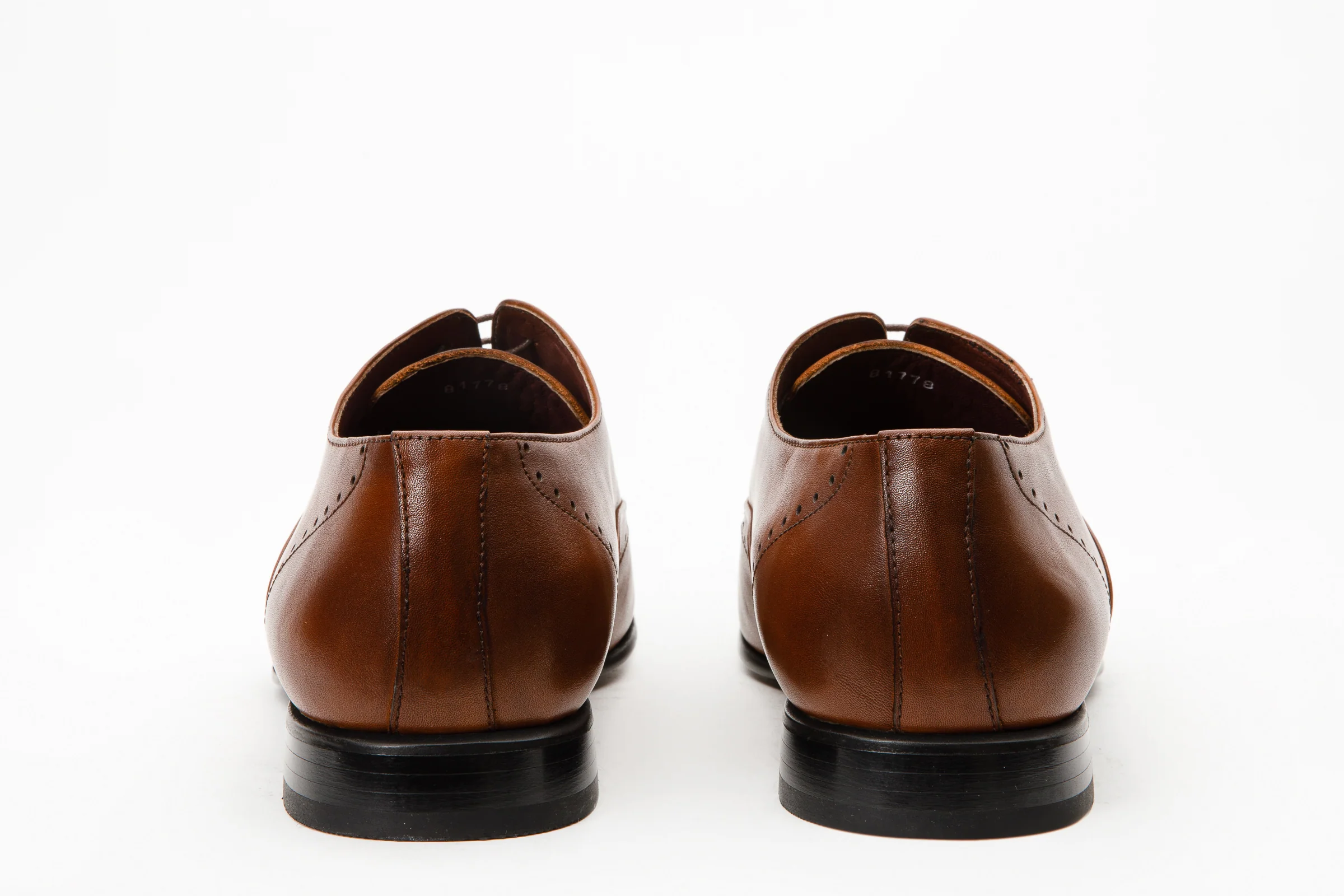 The Roma Tan Leather Wingtip Oxford Men Shoe - Image 5