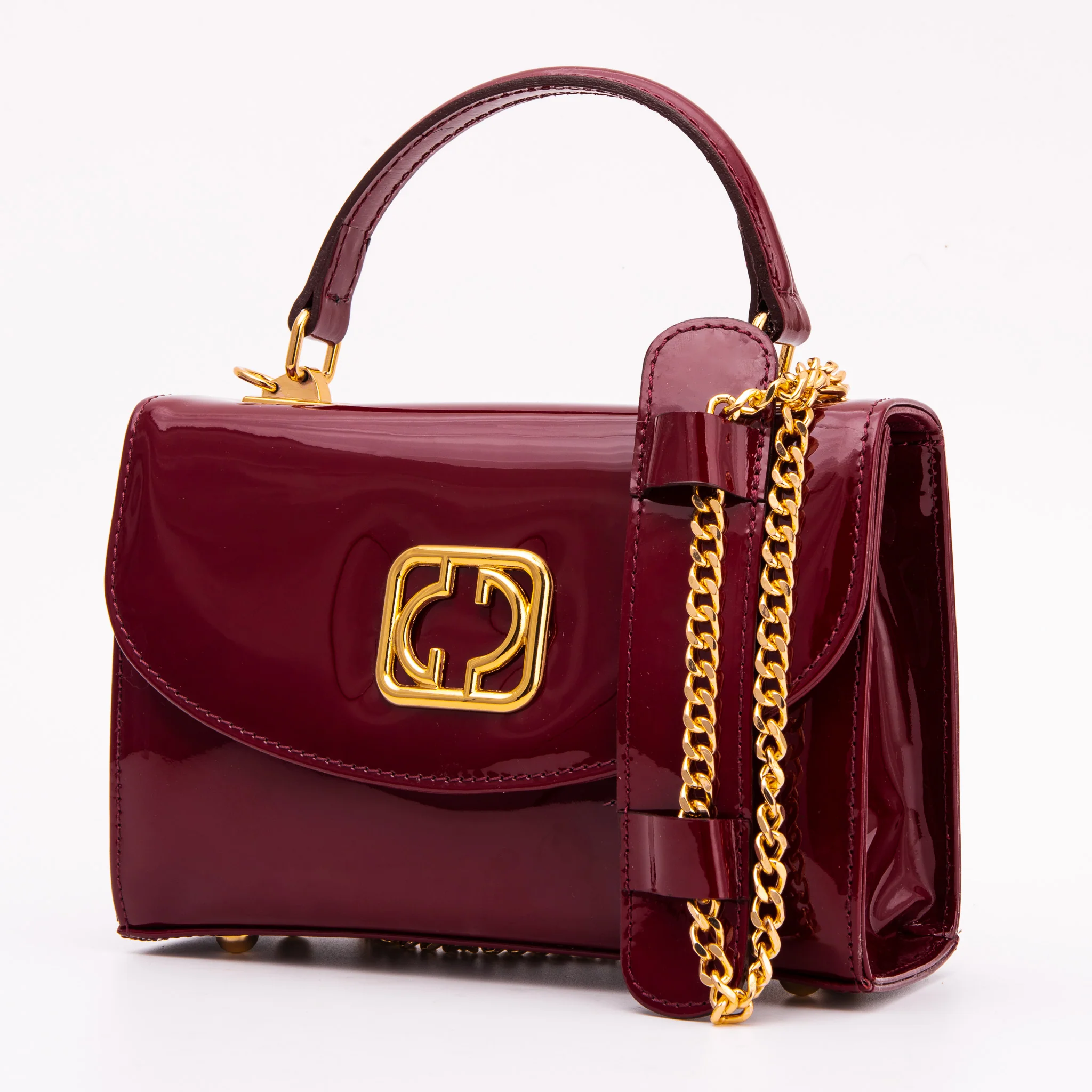 The Rosalinda Burgundy Leather Handbag - Image 2