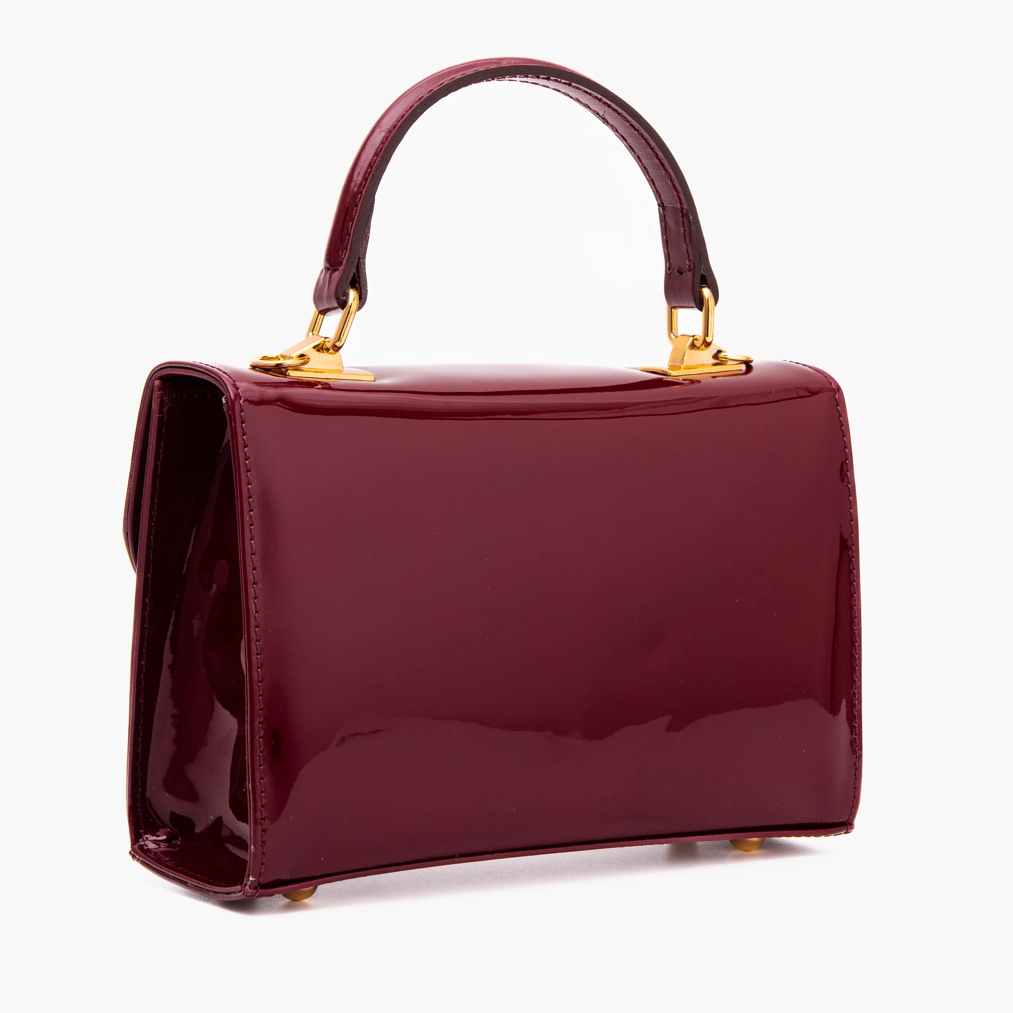 The Rosalinda Burgundy Leather Handbag - Image 3