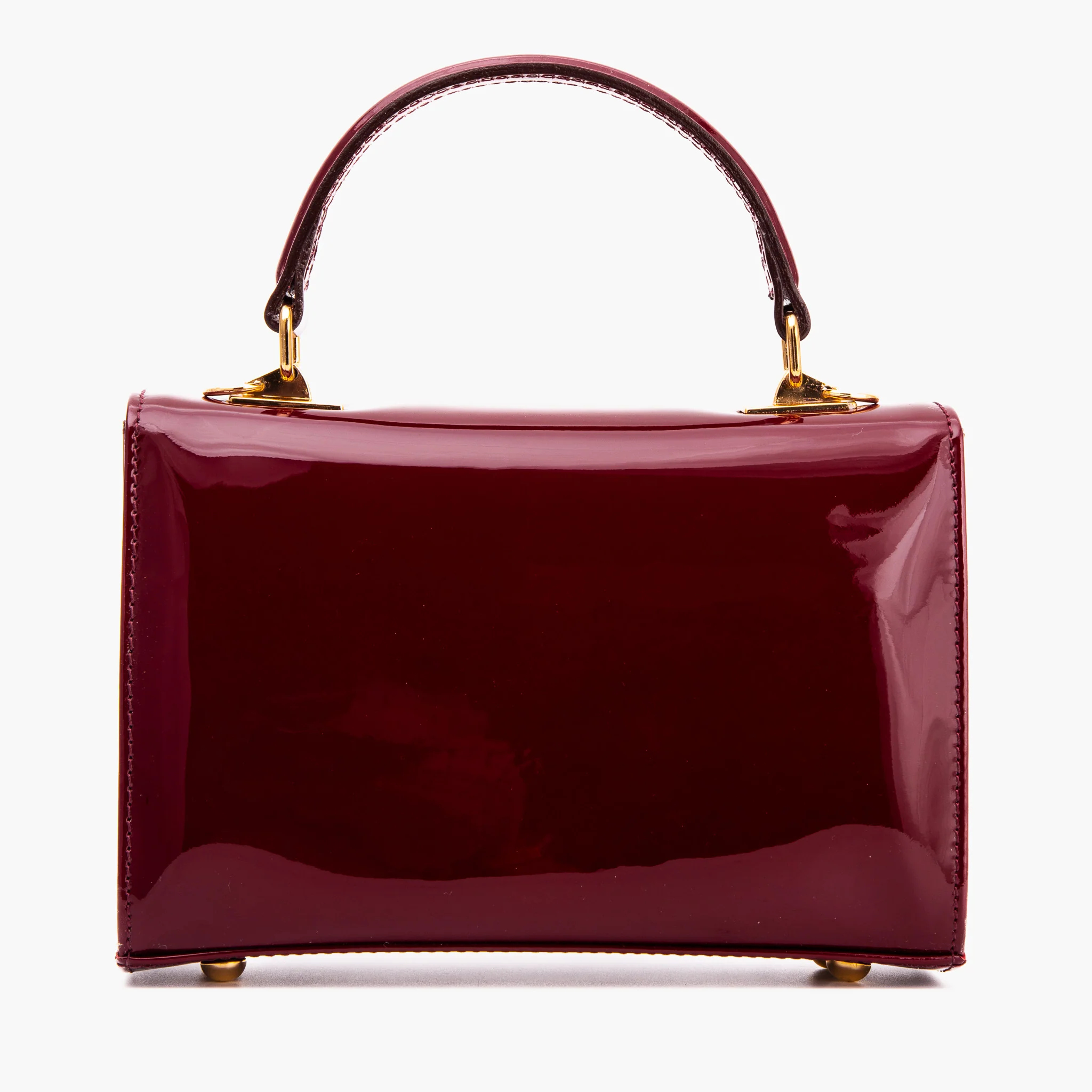 The Rosalinda Burgundy Leather Handbag - Image 6