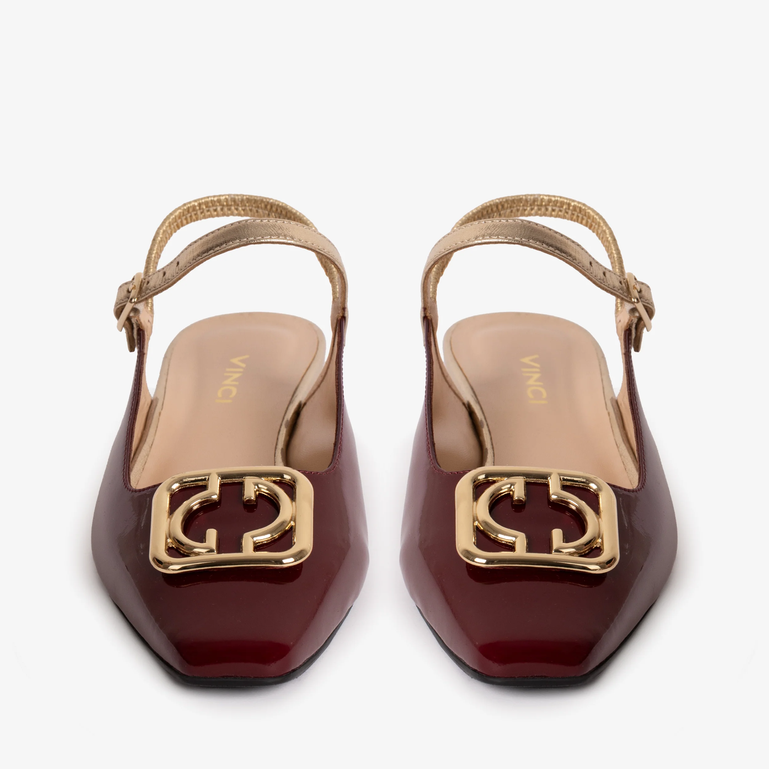 The Rosalinda Burgundy Patent Leather Women Flat Slingback Sandal - Image 6