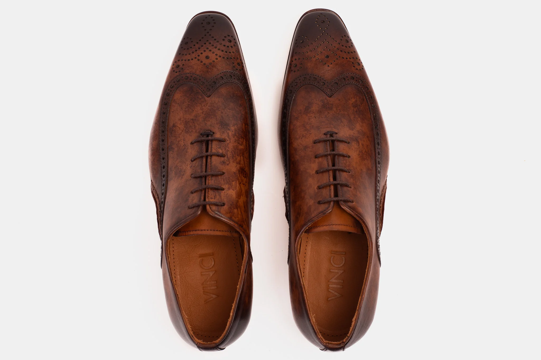 The Royal Hand Craft Brown Wingtip Oxford Men Shoe - Image 7