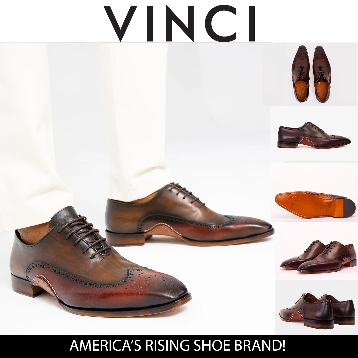 The Royal Hand Craft Burgundy Wingtip Oxford Men Shoe - Image 7