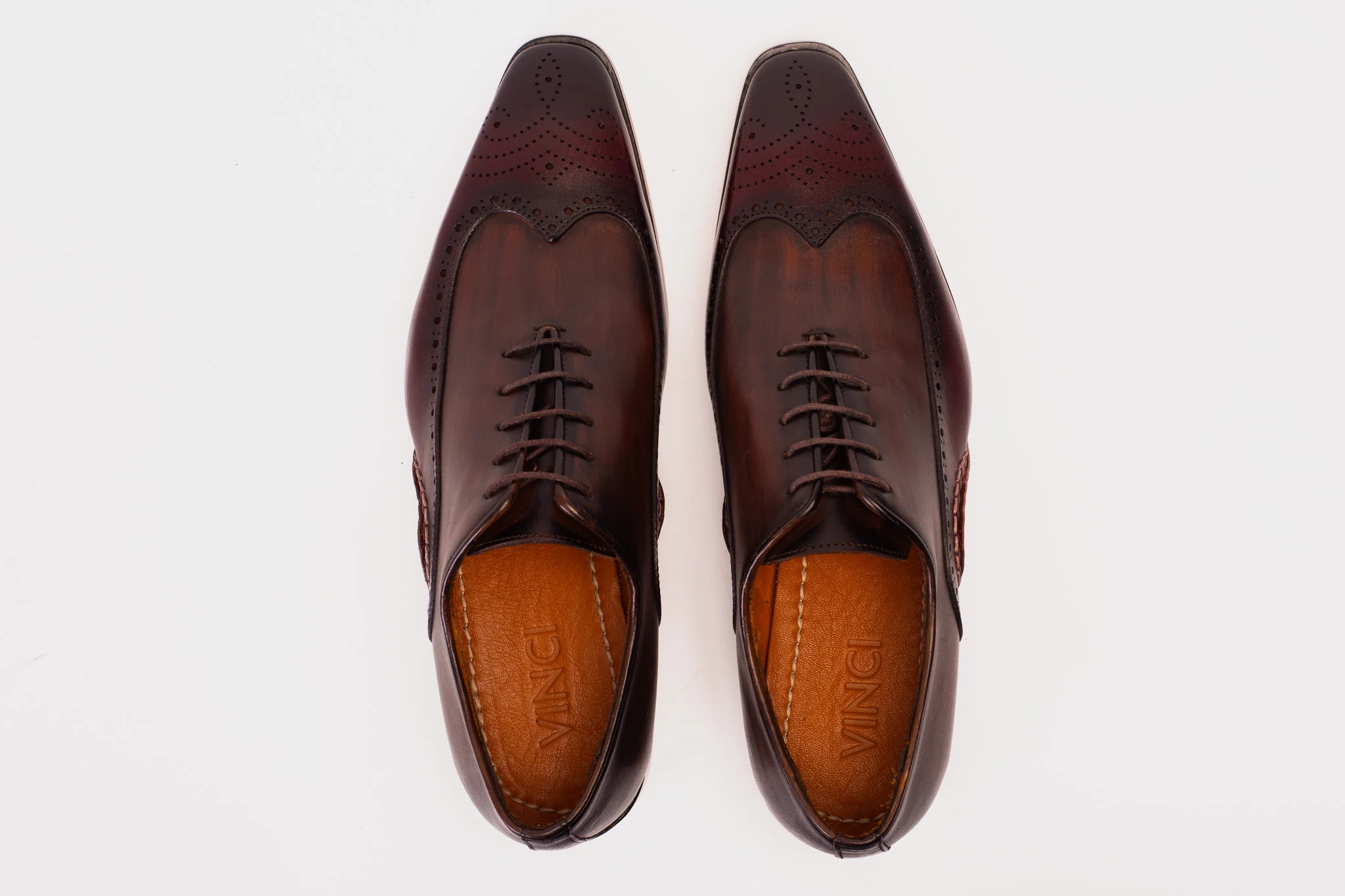 The Royal Hand Craft Burgundy Wingtip Oxford Men Shoe - Image 8