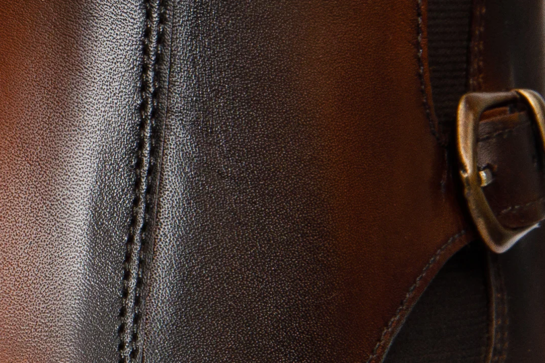 The Royal Hand Craft Tan Leather Double-Buckle Chelsea Men Boot - Image 3