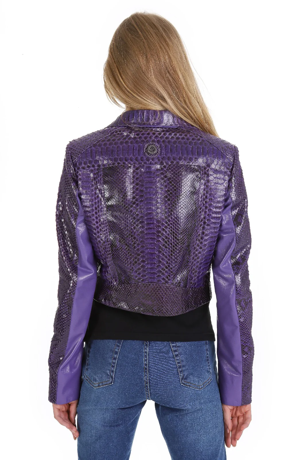 The Rubert Purple  Pyht Leather Women Jacket - Image 3