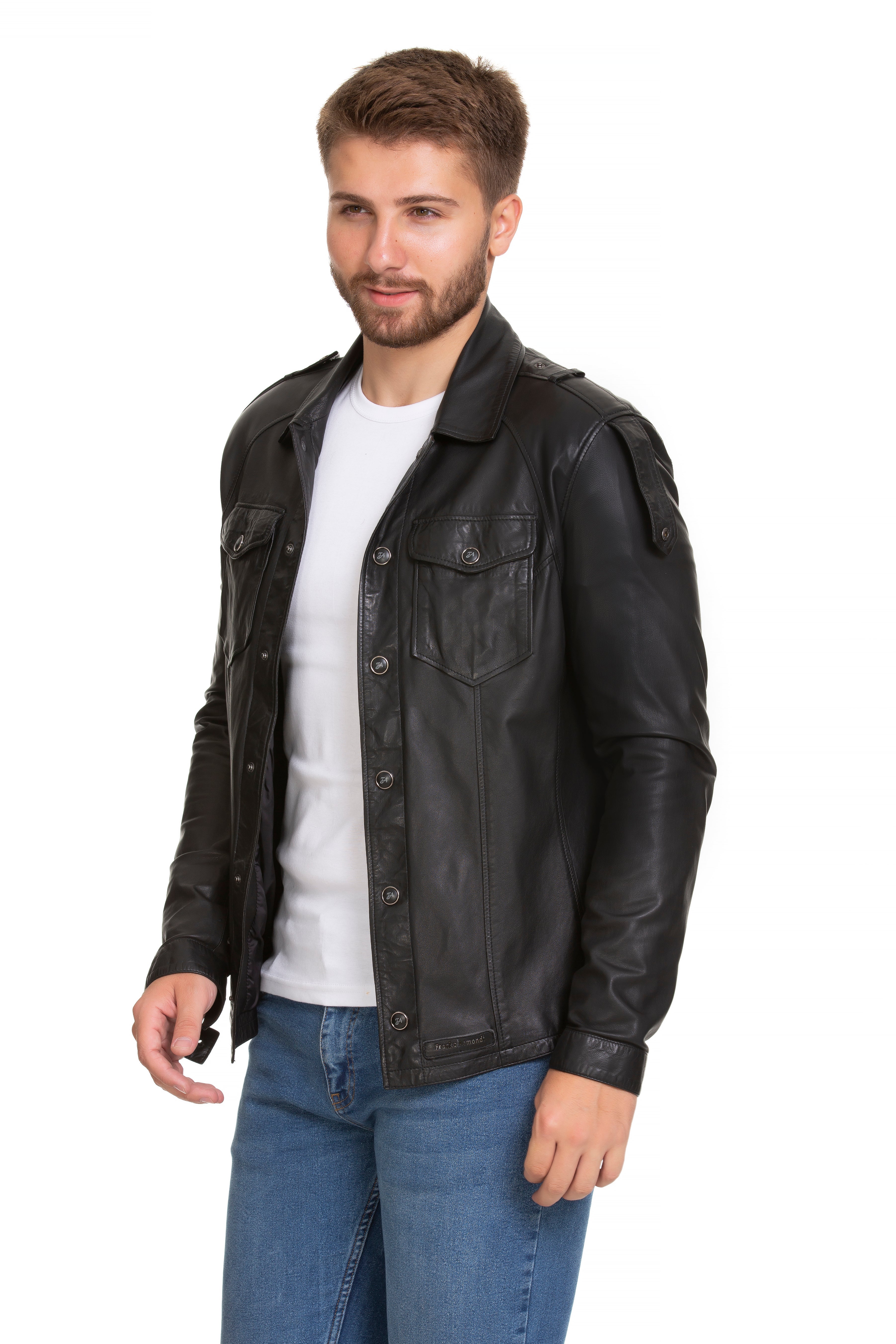 The Sabariego Black Leather Men Jacket - Image 2