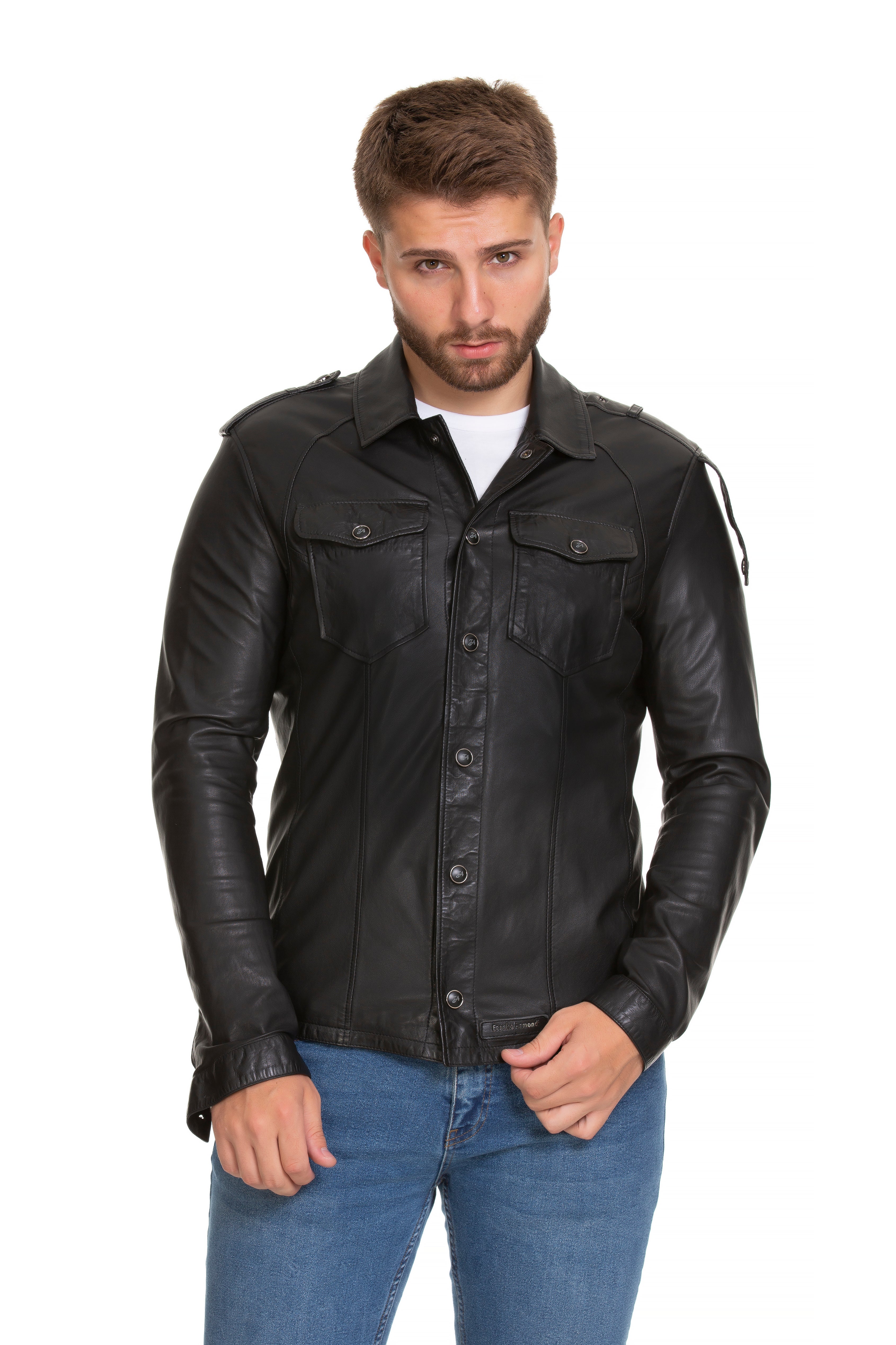 The Sabariego Black Leather Men Jacket - Image 3