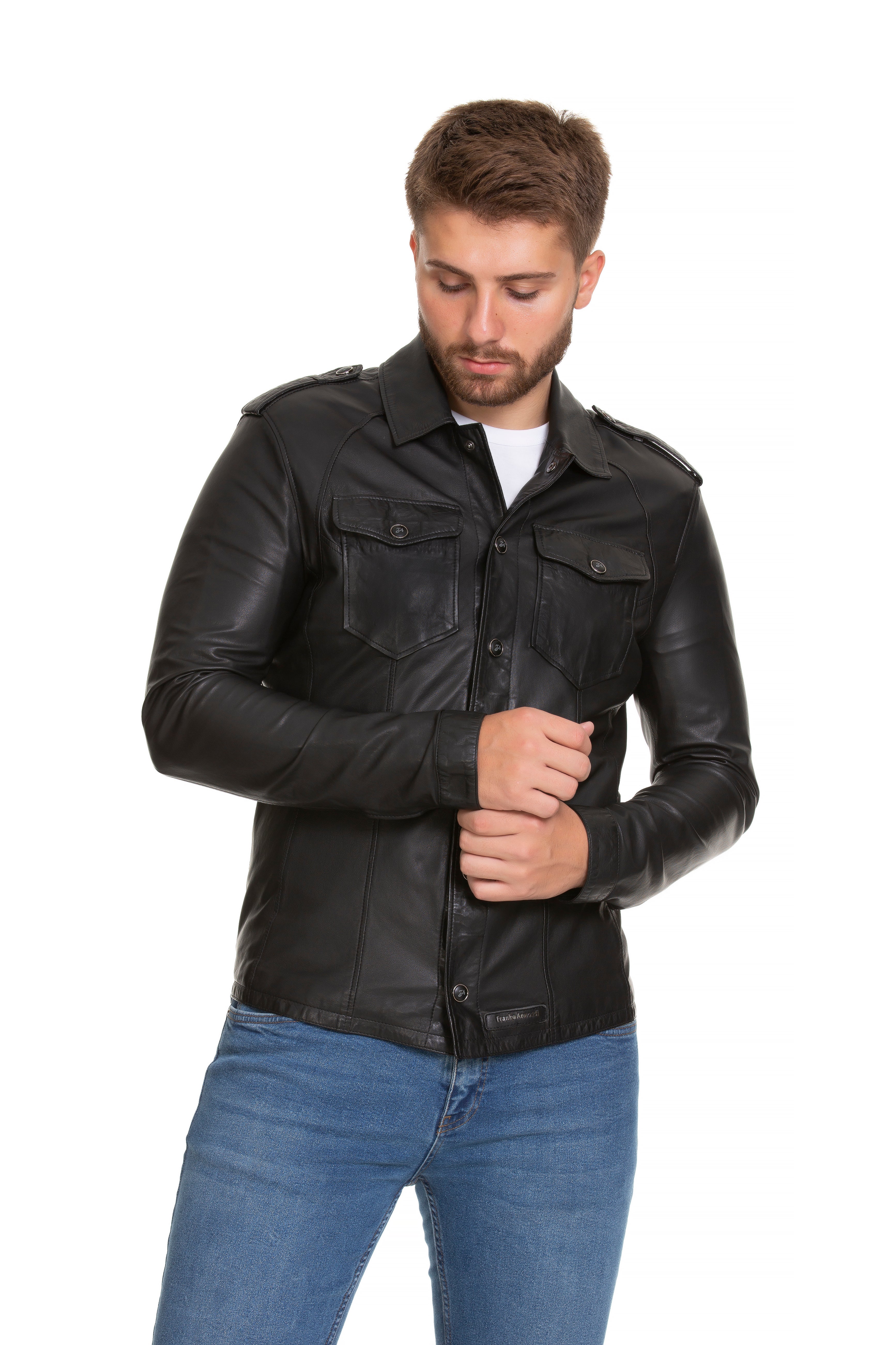 The Sabariego Black Leather Men Jacket - Image 4