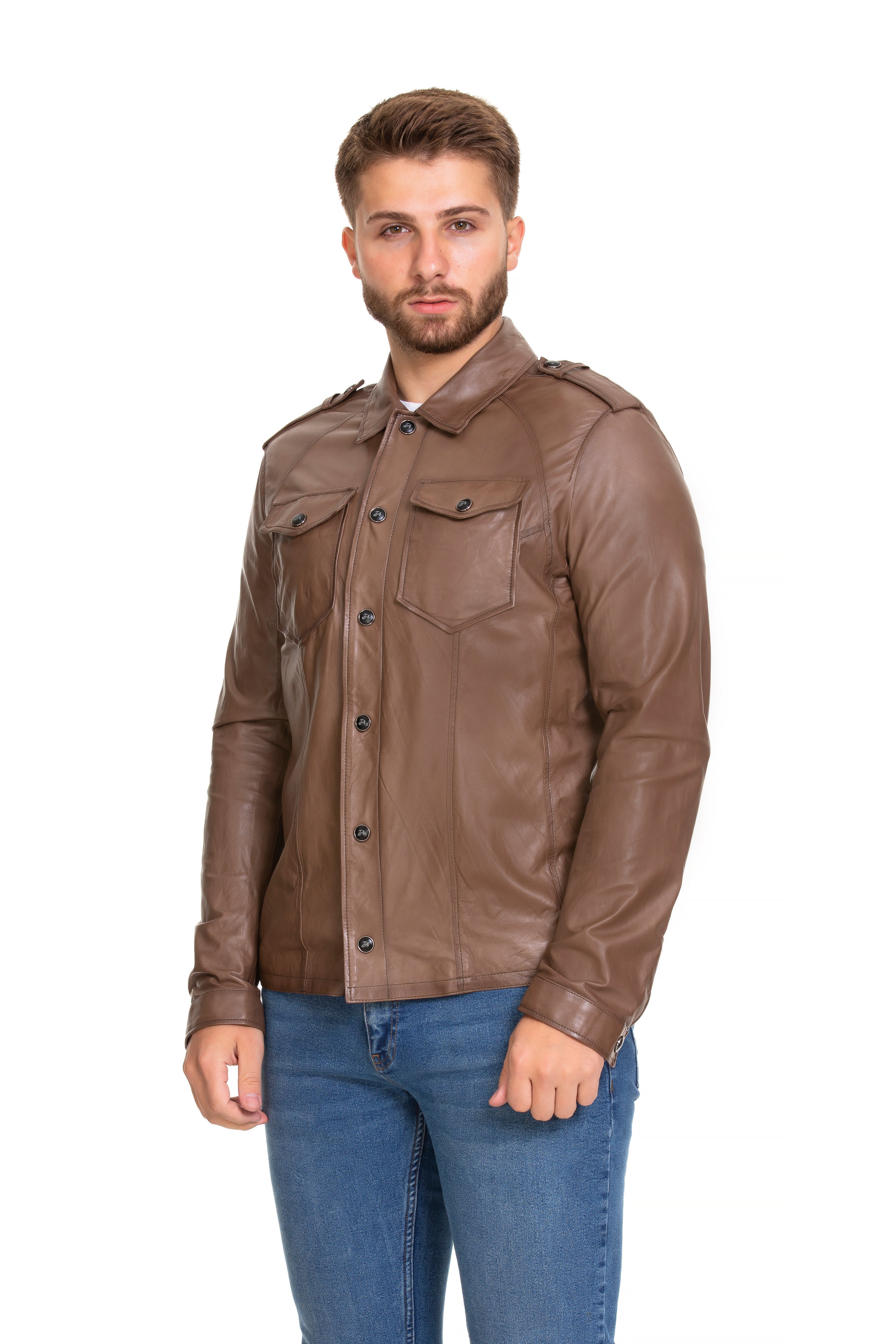 The Sabariego Tan Leather Men Jacket - Image 3