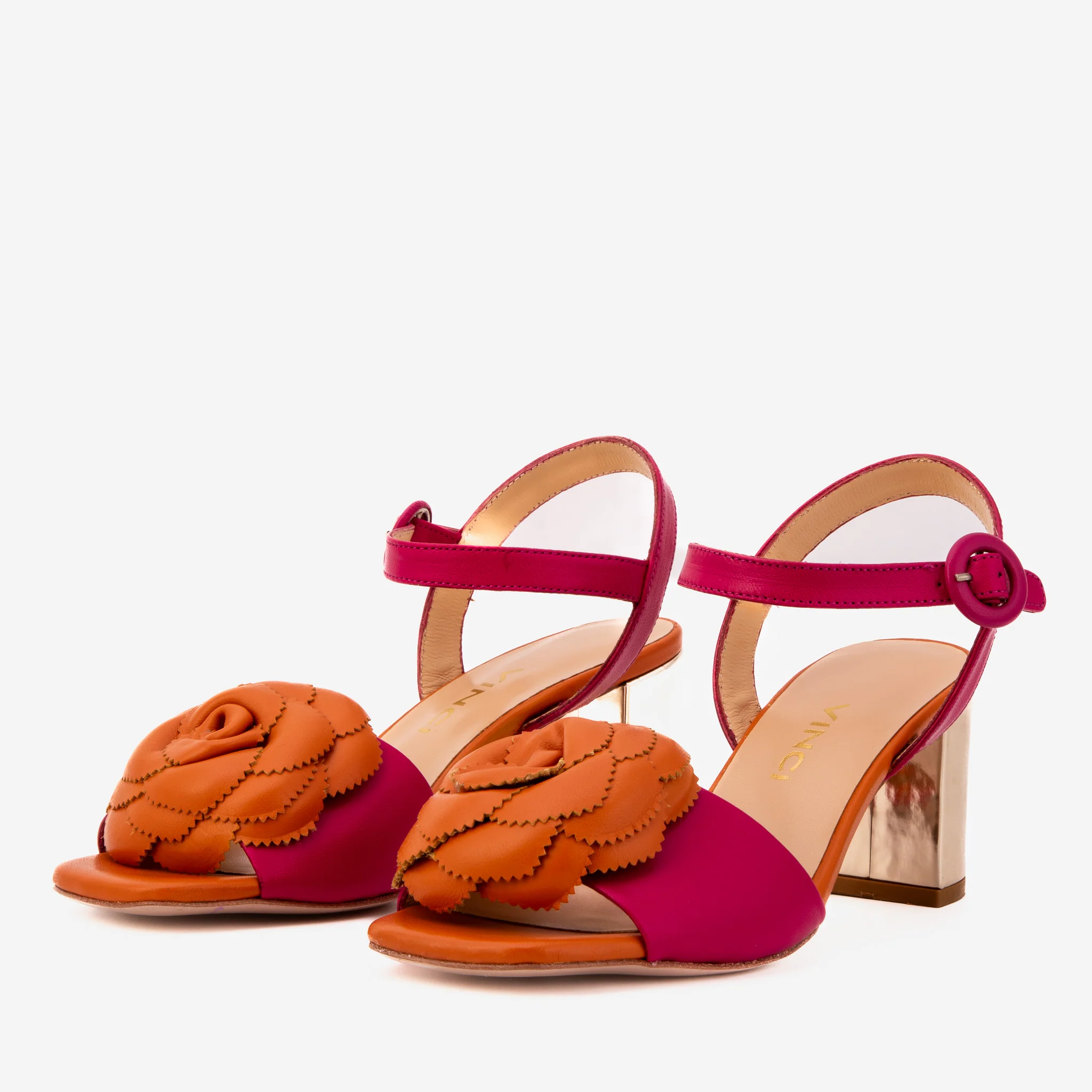 The Salerno Fuchsia Leather Women Sandal - Image 3