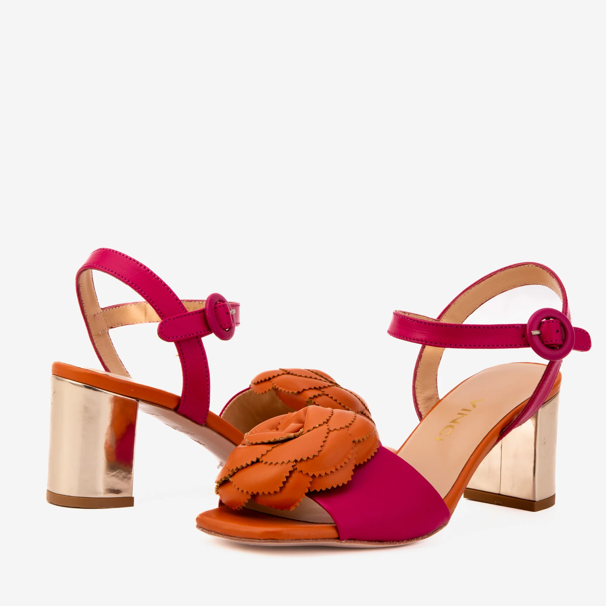 The Salerno Fuchsia Leather Women Sandal - Image 4