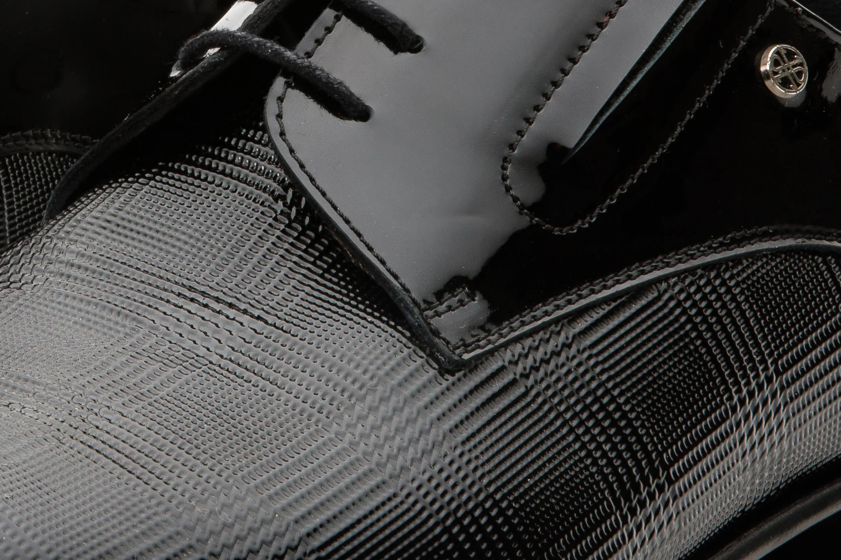 The San Severo Black Patent Leather Derby Men Shoe - Image 5