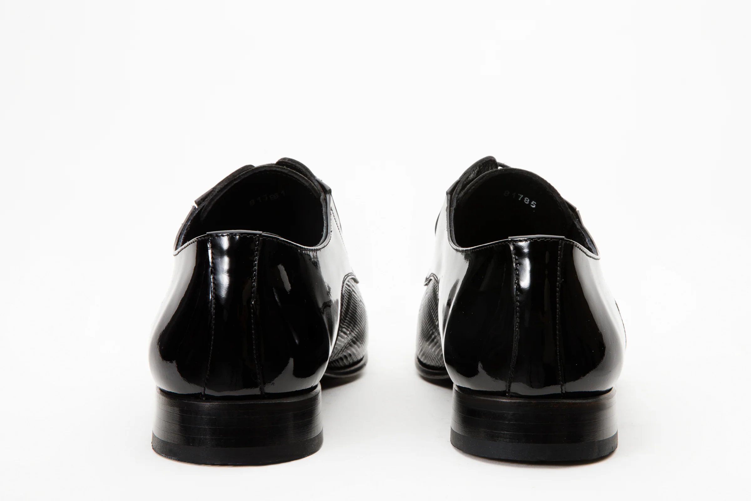 The San Severo Black Patent Leather Derby Men Shoe - Image 6