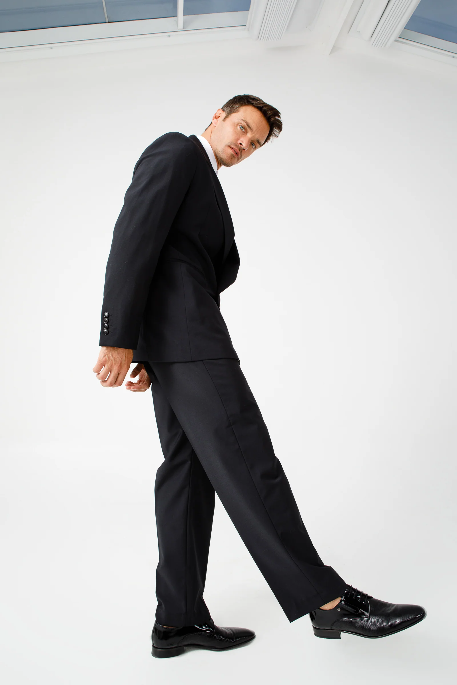 The San Severo Black Patent Leather Derby Men Shoe - Image 7