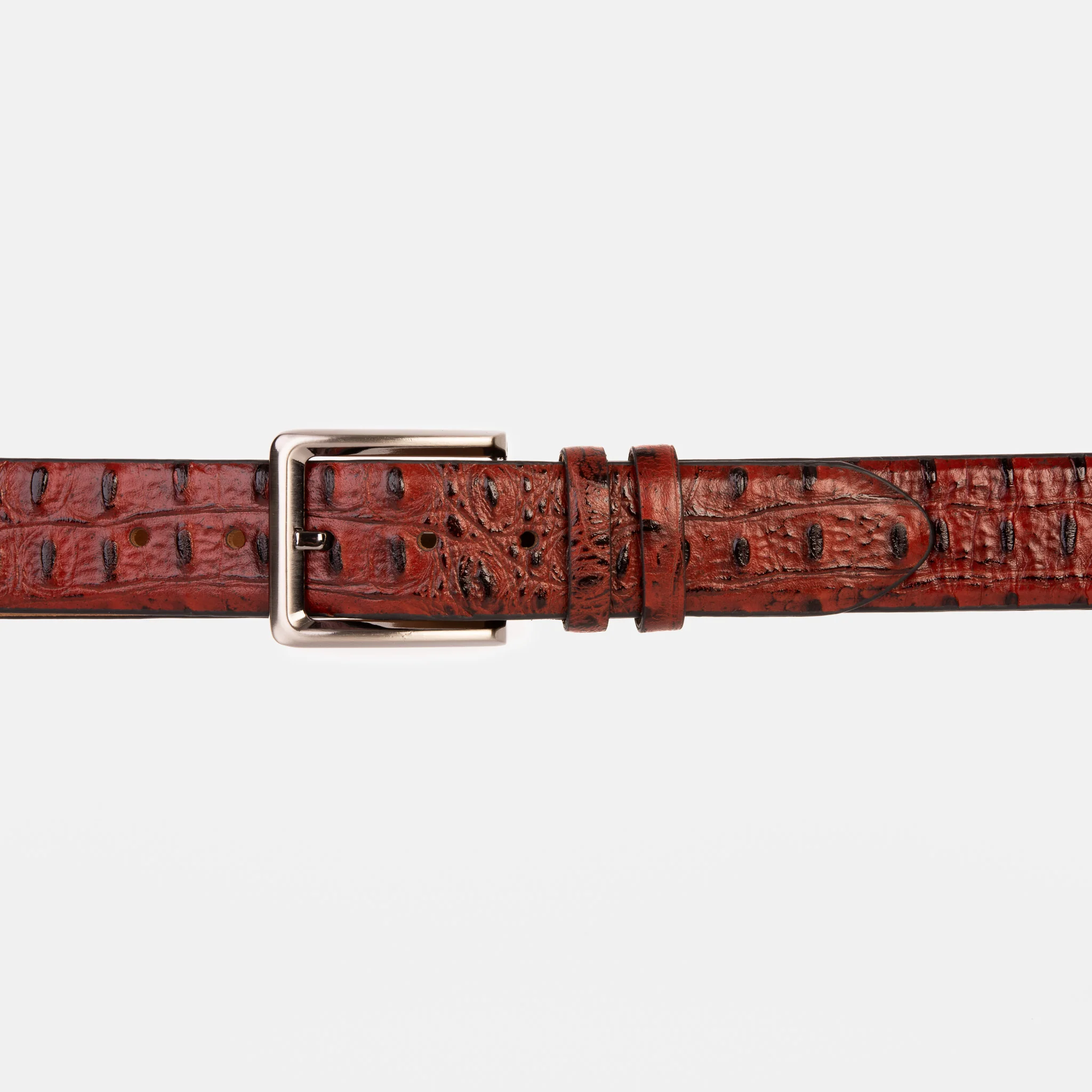 The Savamala Burgundy Leather Belt - Image 2
