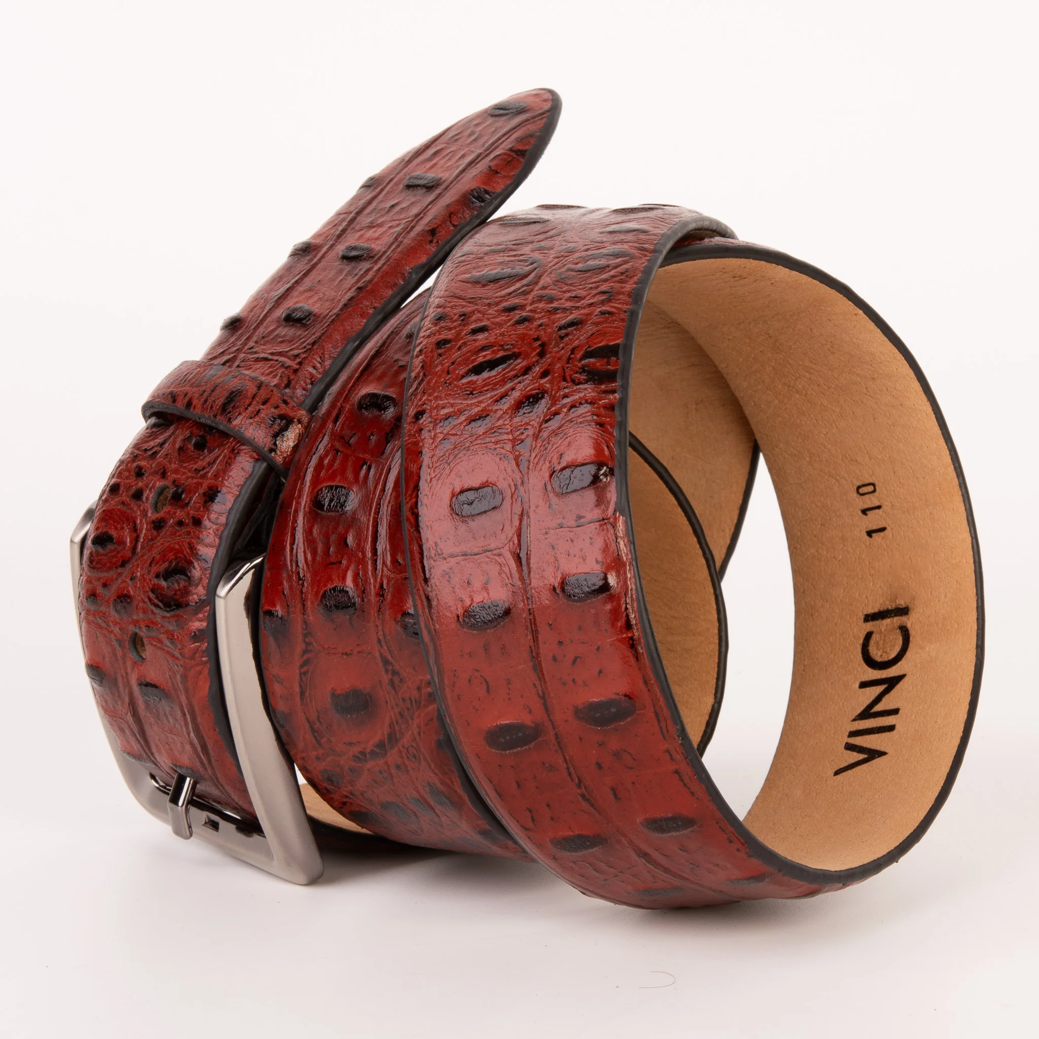 The Savamala Burgundy Leather Belt - Image 6