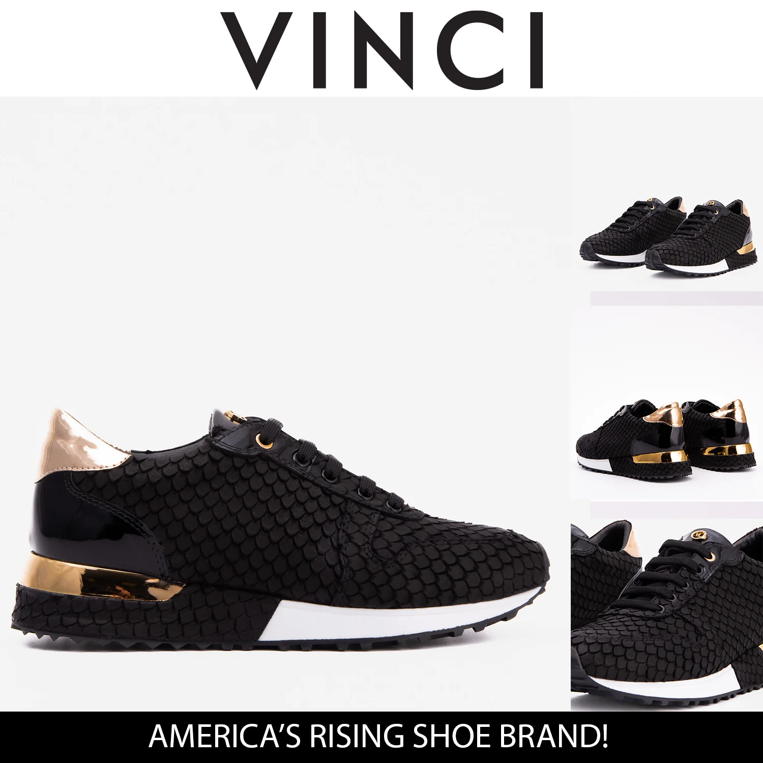 The Scarlet Black Leather Women Sneaker - Image 4