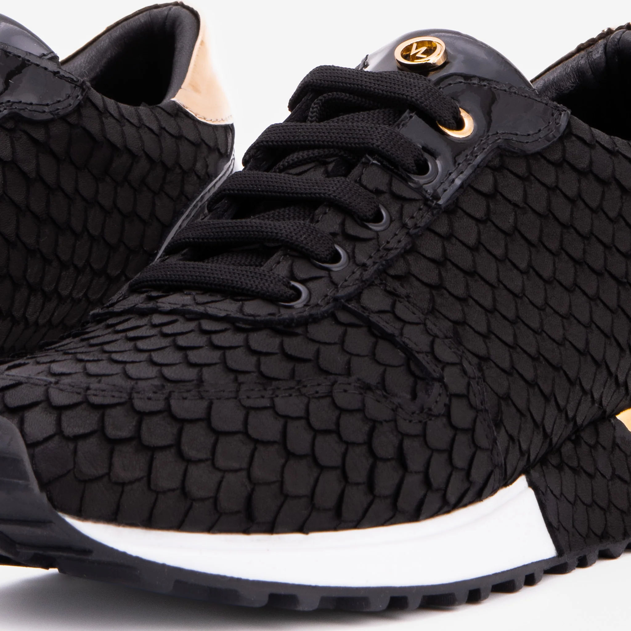 The Scarlet Black Leather Women Sneaker - Image 5