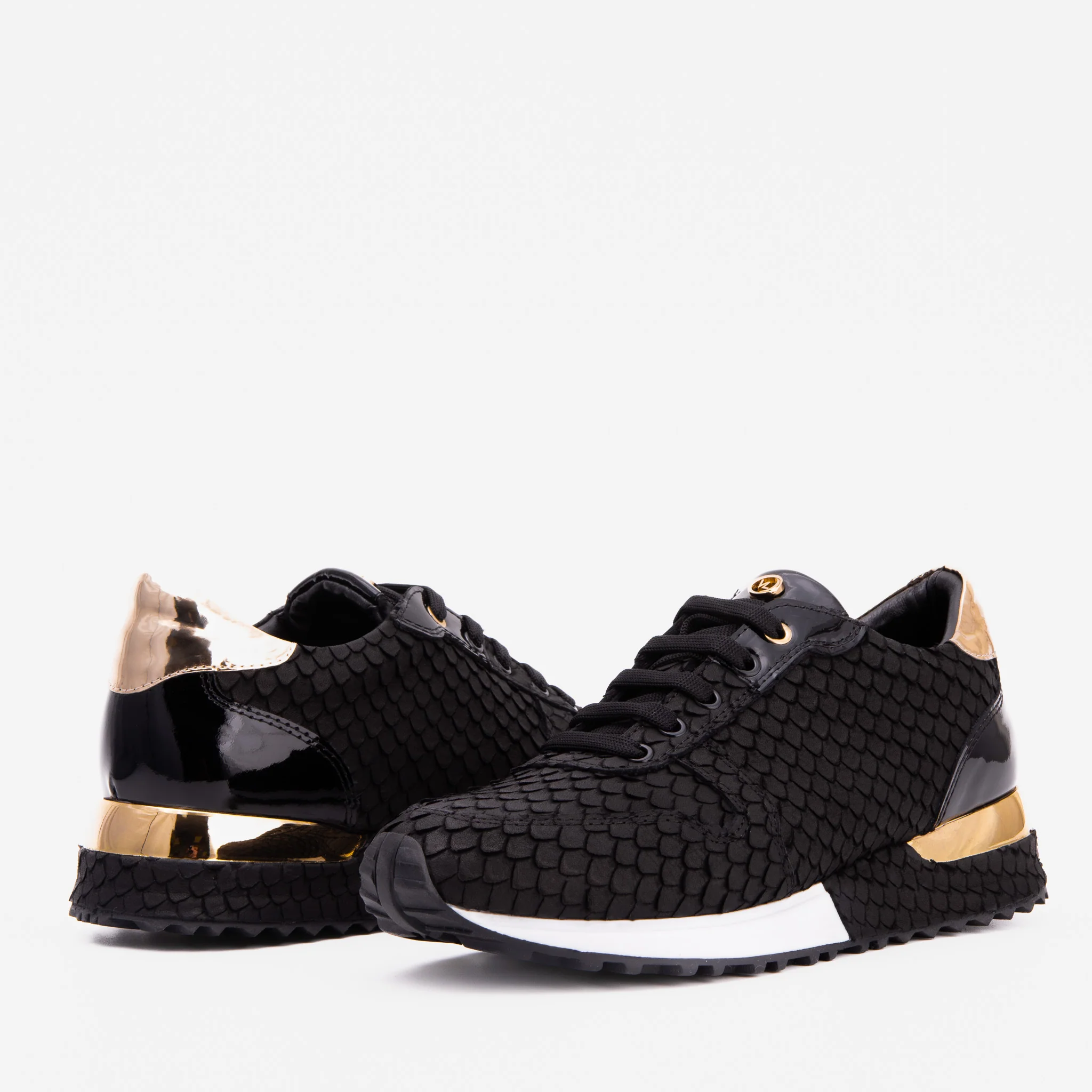 The Scarlet Black Leather Women Sneaker - Image 6
