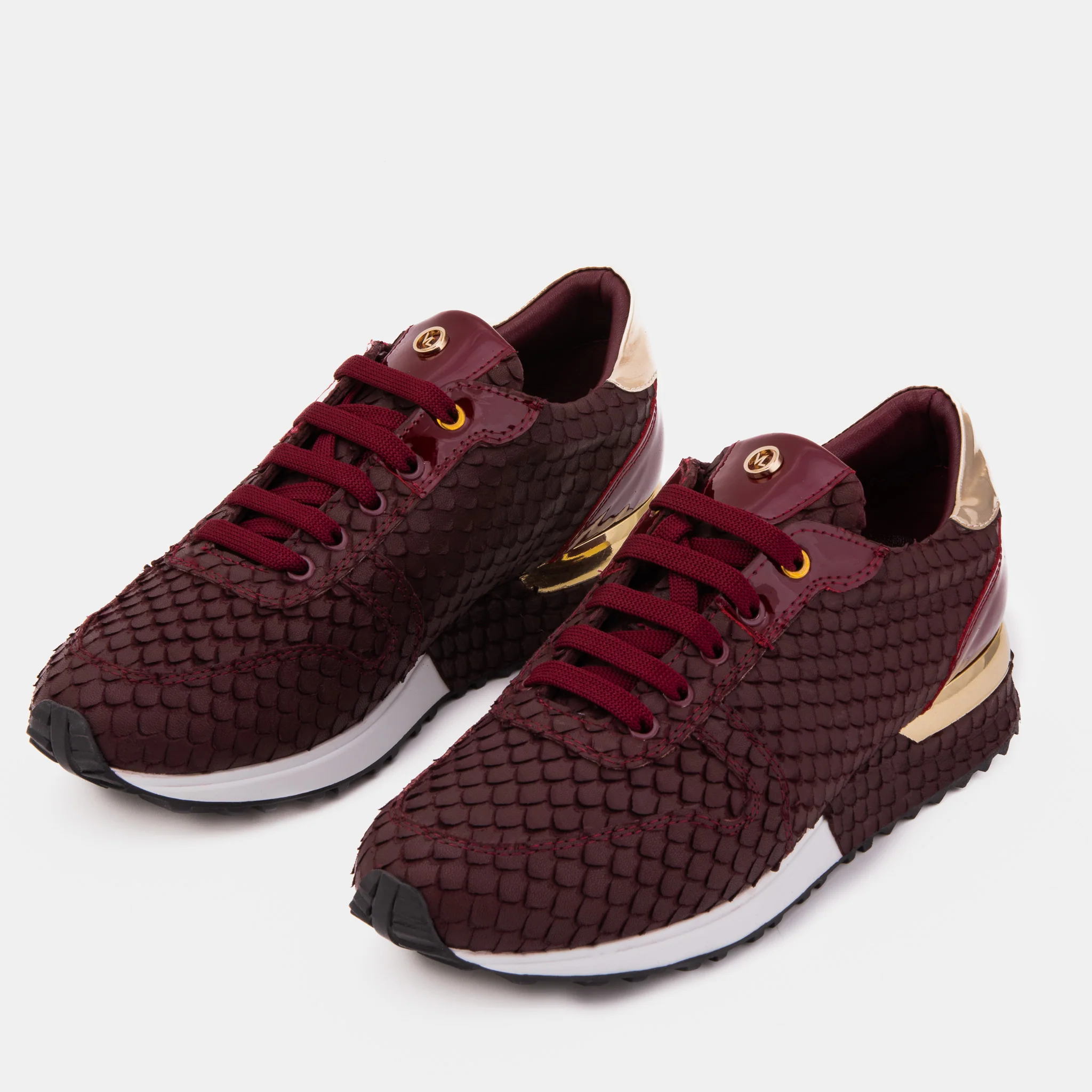 The Scarlet Burgundy Leather Women Sneaker - Image 5
