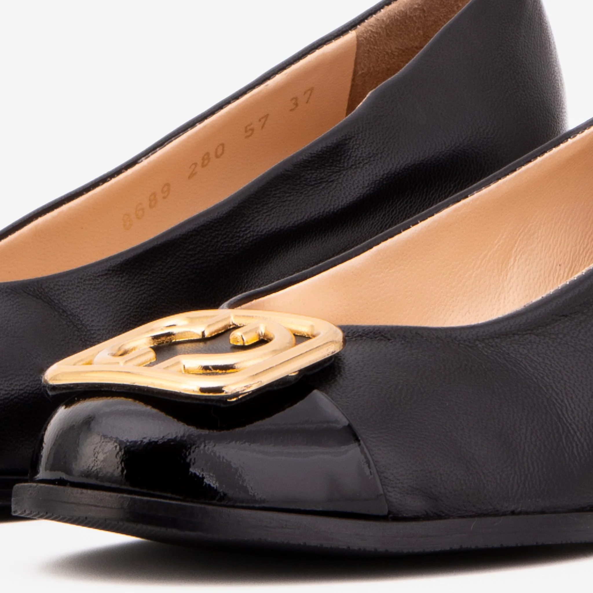 The Selene Black Leather Wedge Heel Women Shoe - Image 4