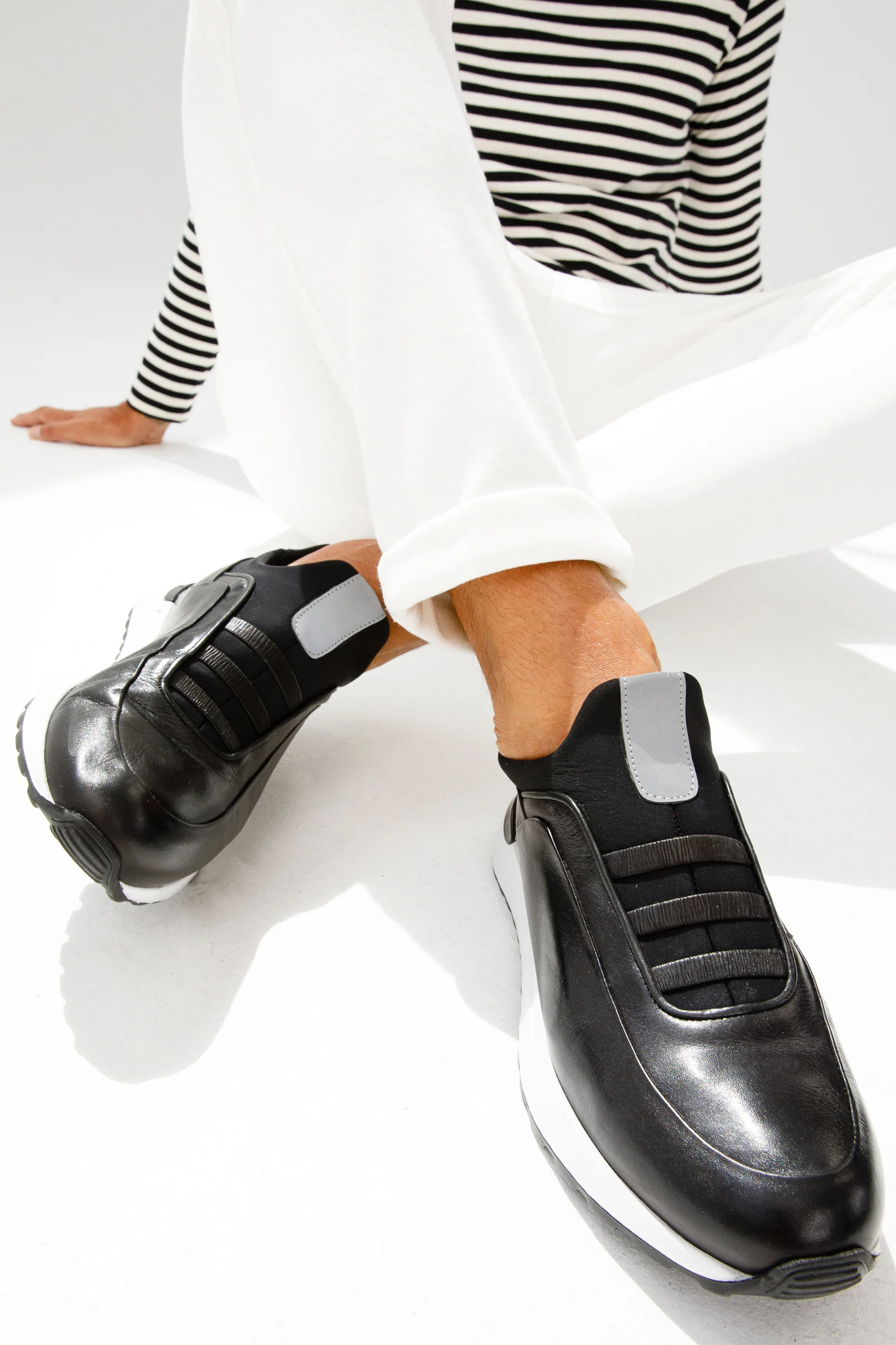 The Sonoma Black Leather Men Sneaker - Image 14