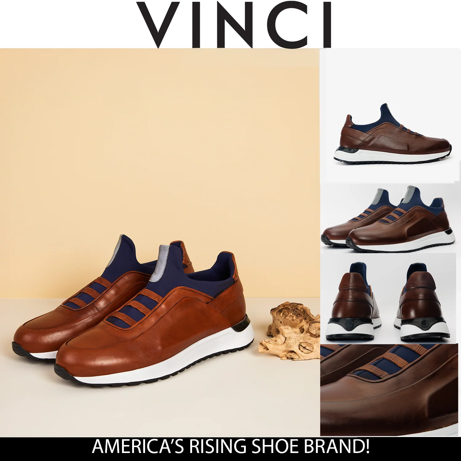 The Sonoma Tan Leather Men Sneaker - Image 4