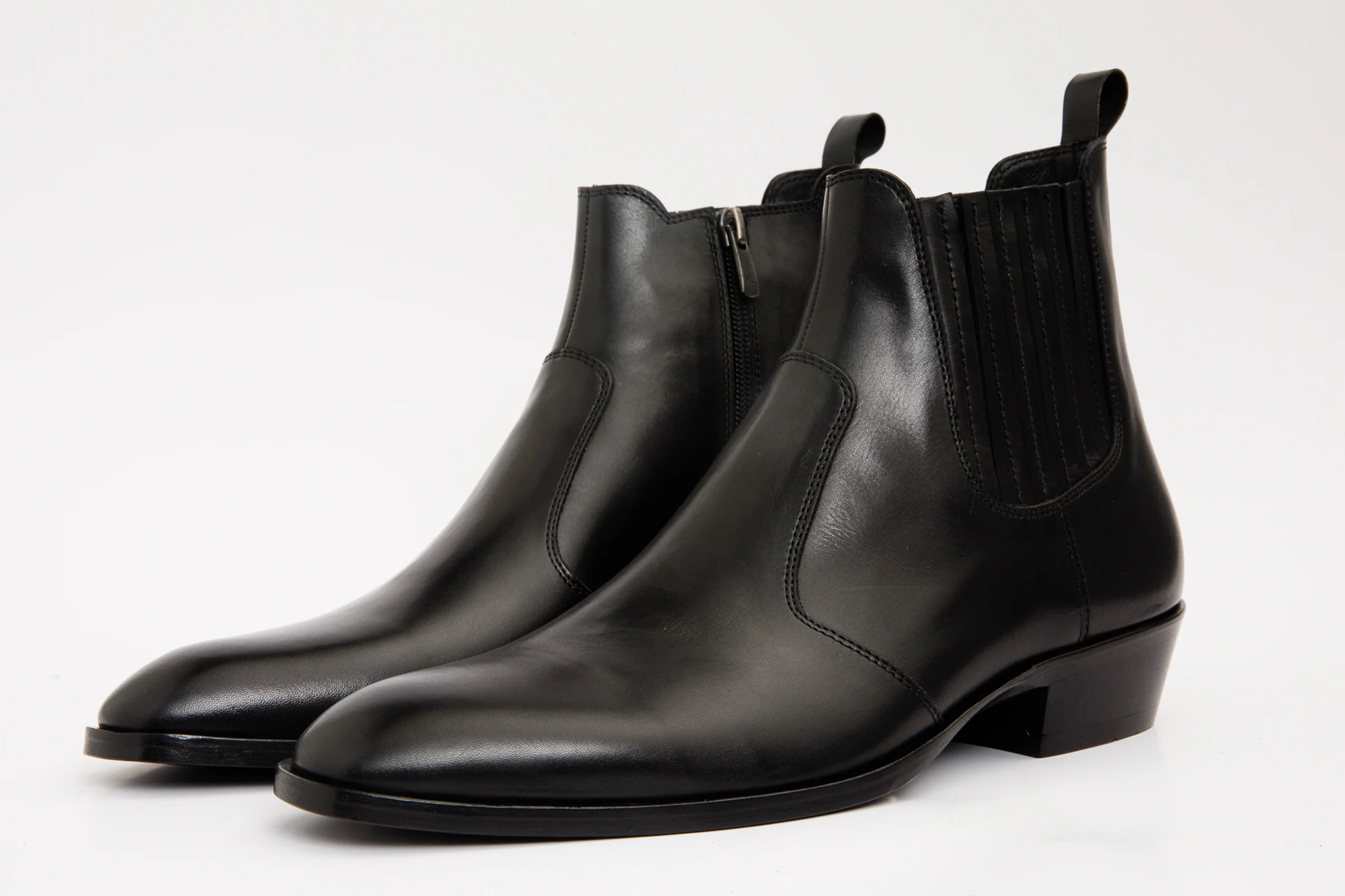 The Sorhag Black Leather Dress Men Boot - Image 2