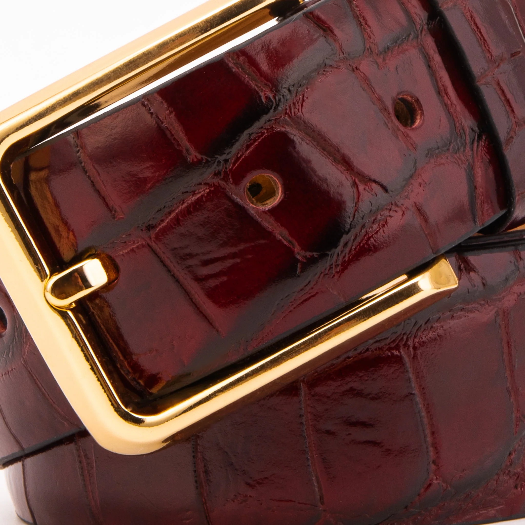 The Strat Burgundy Leather Belt - Image 2
