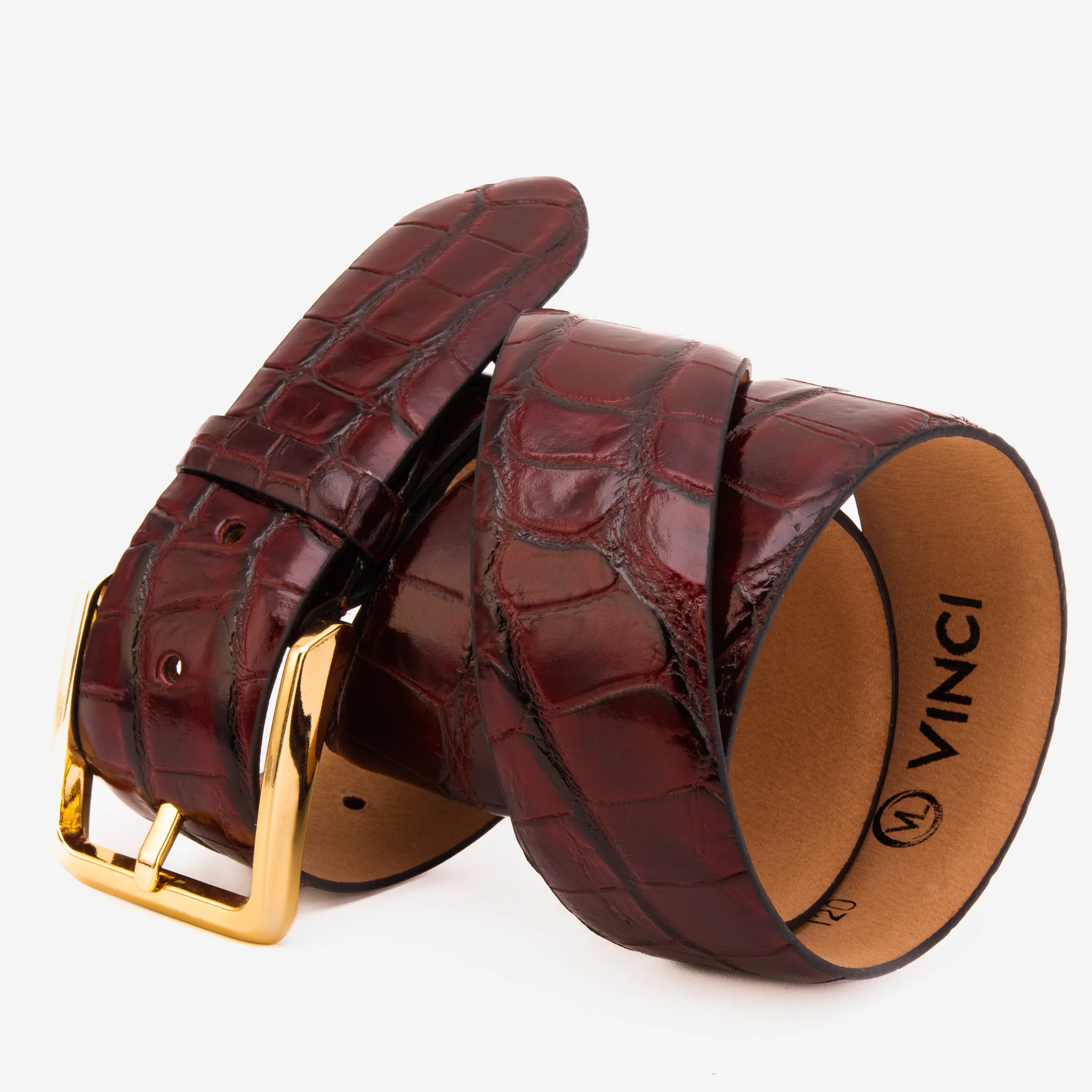 The Strat Burgundy Leather Belt - Image 3