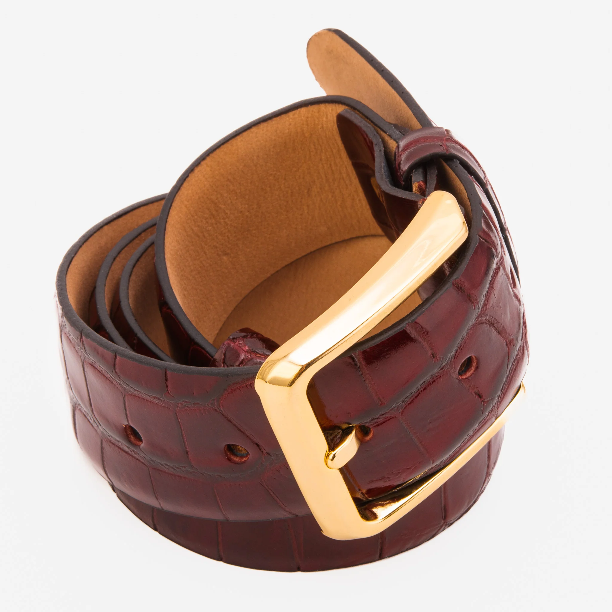 The Strat Burgundy Leather Belt - Image 4