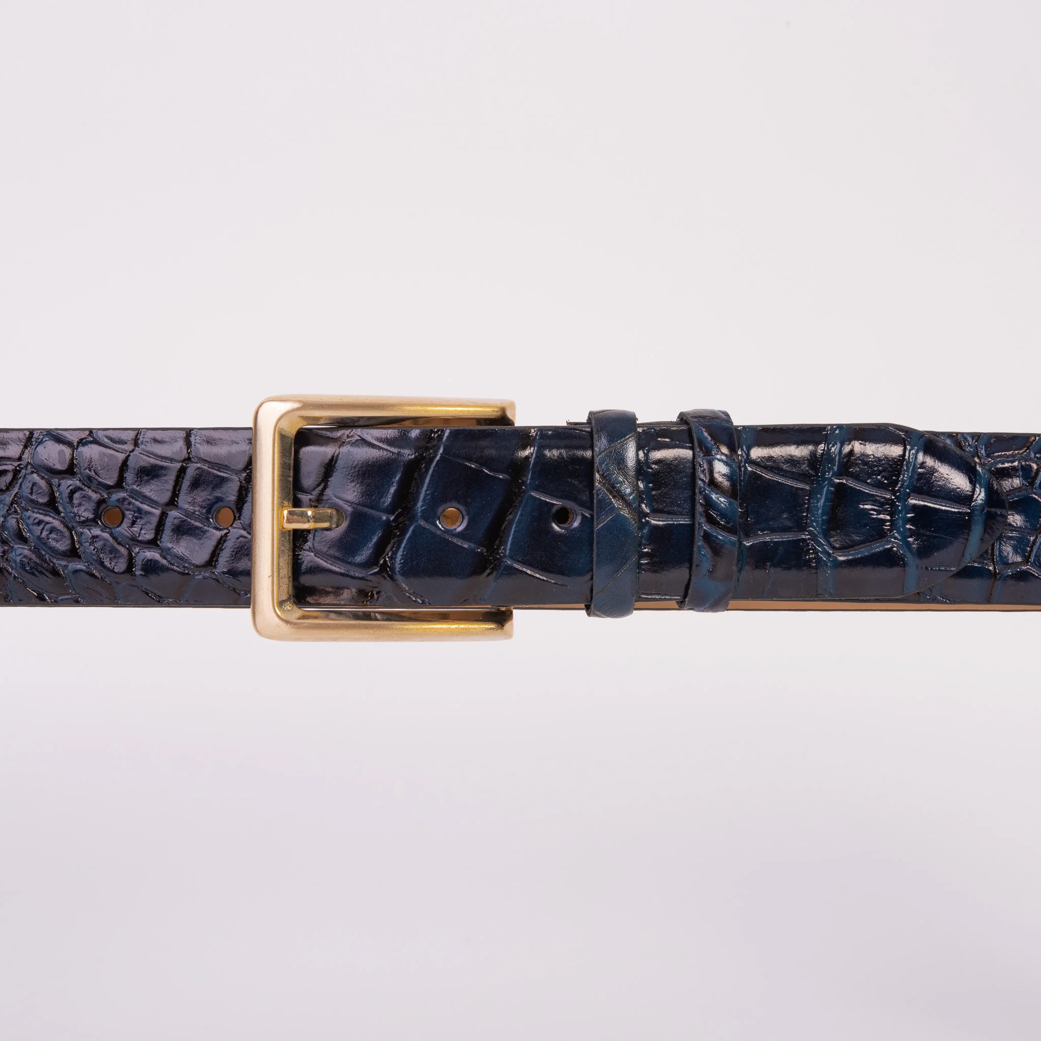 The Strat Navy Blue Leather Belt - Image 2