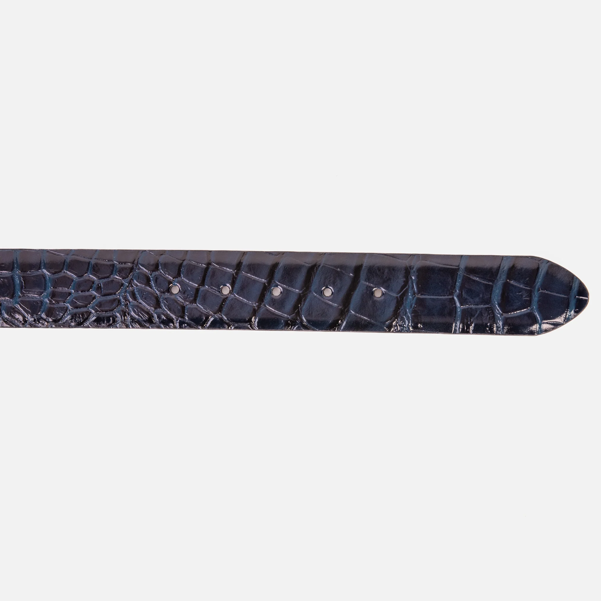 The Strat Navy Blue Leather Belt - Image 5