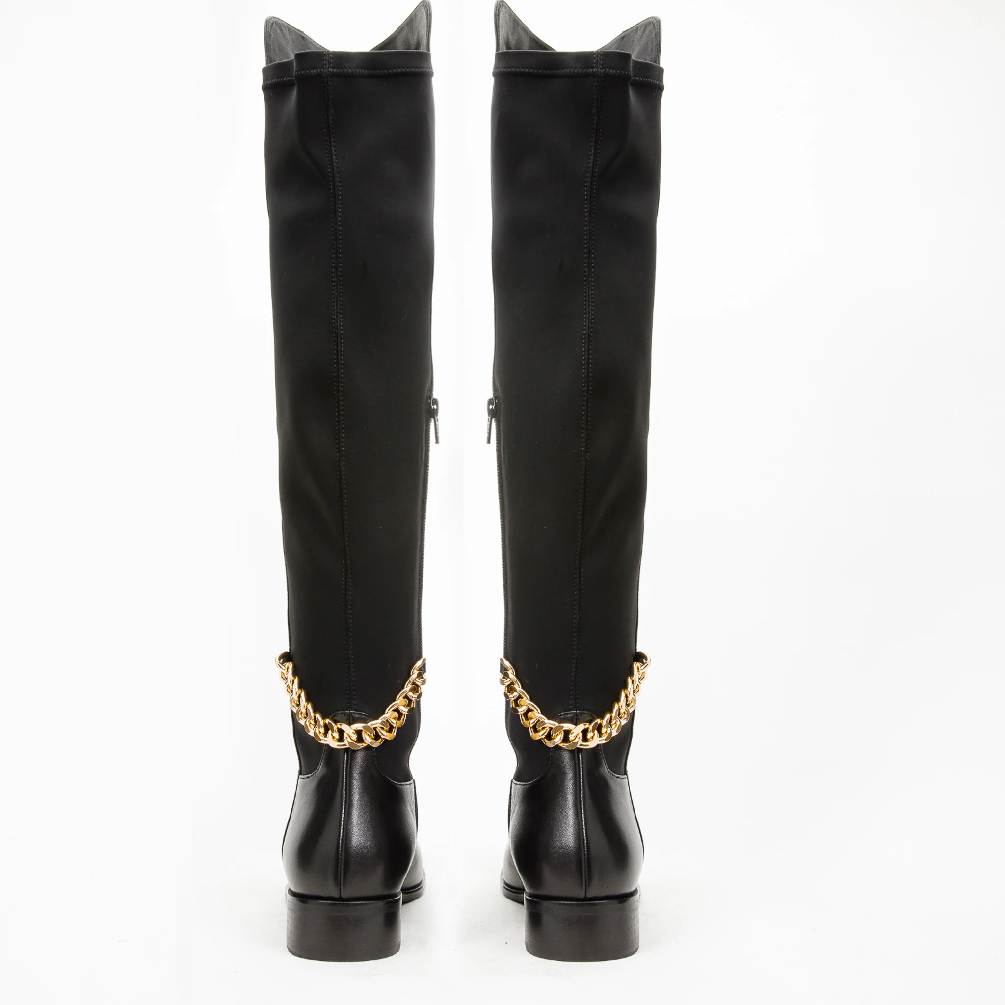 The Tallin Black Leather Knee High Women Boot - Image 4