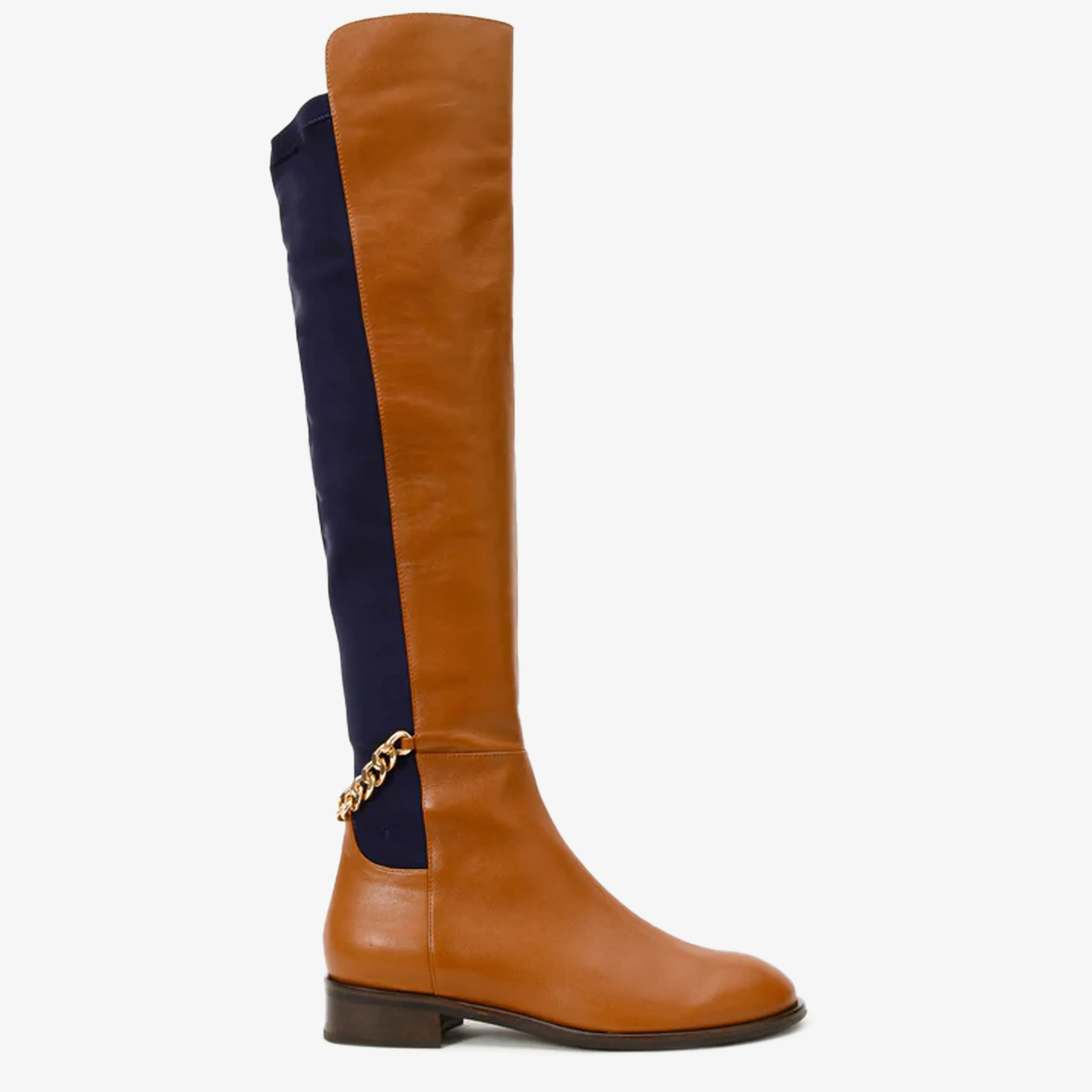 The Tallin Tan Leather Knee High Women Boot - Image 2