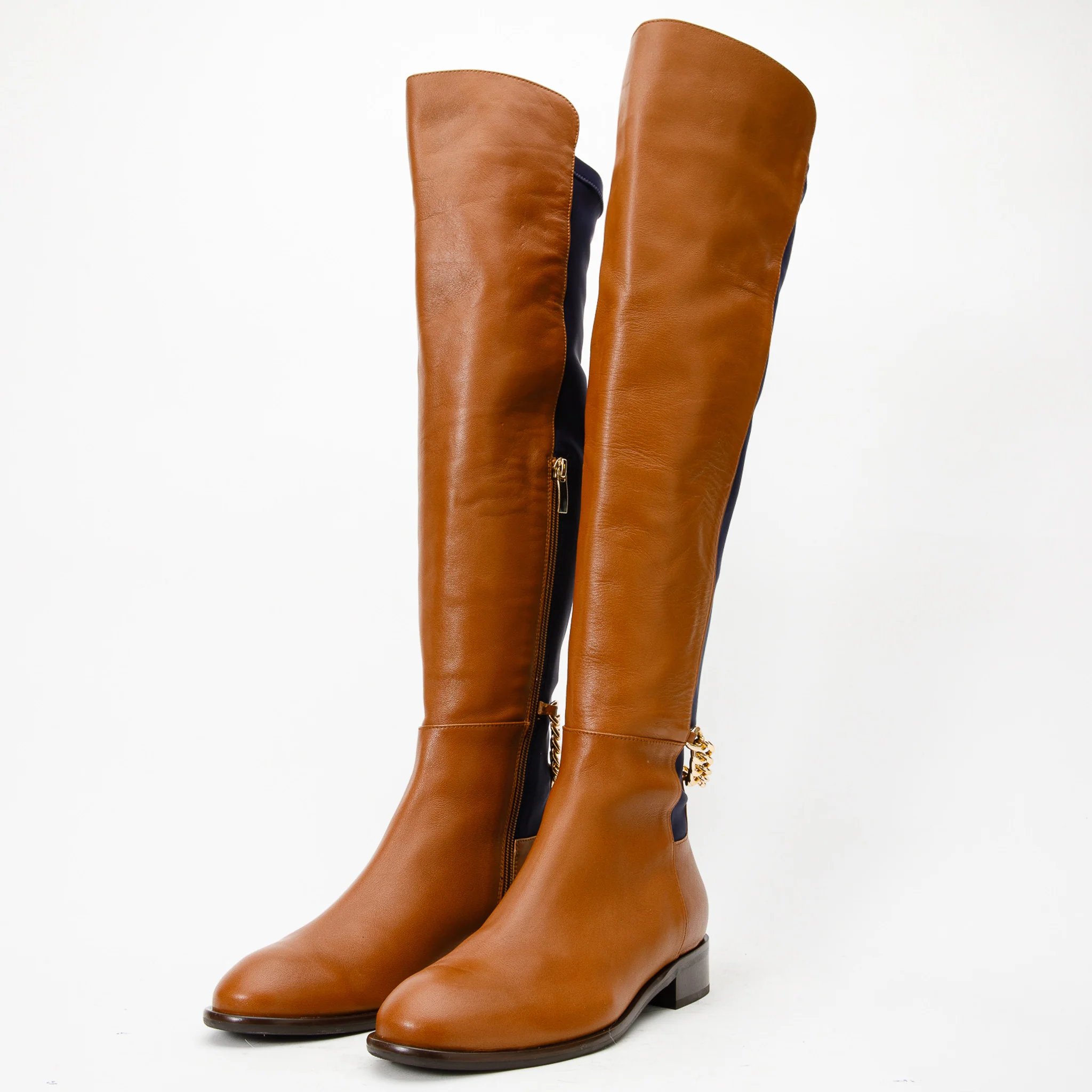 The Tallin Tan Leather Knee High Women Boot - Image 4