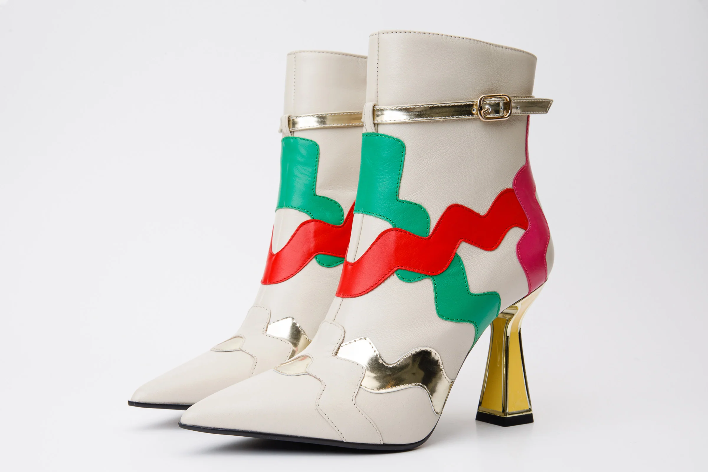 The Tario Cream Leather Ankle Women Boot - Image 3