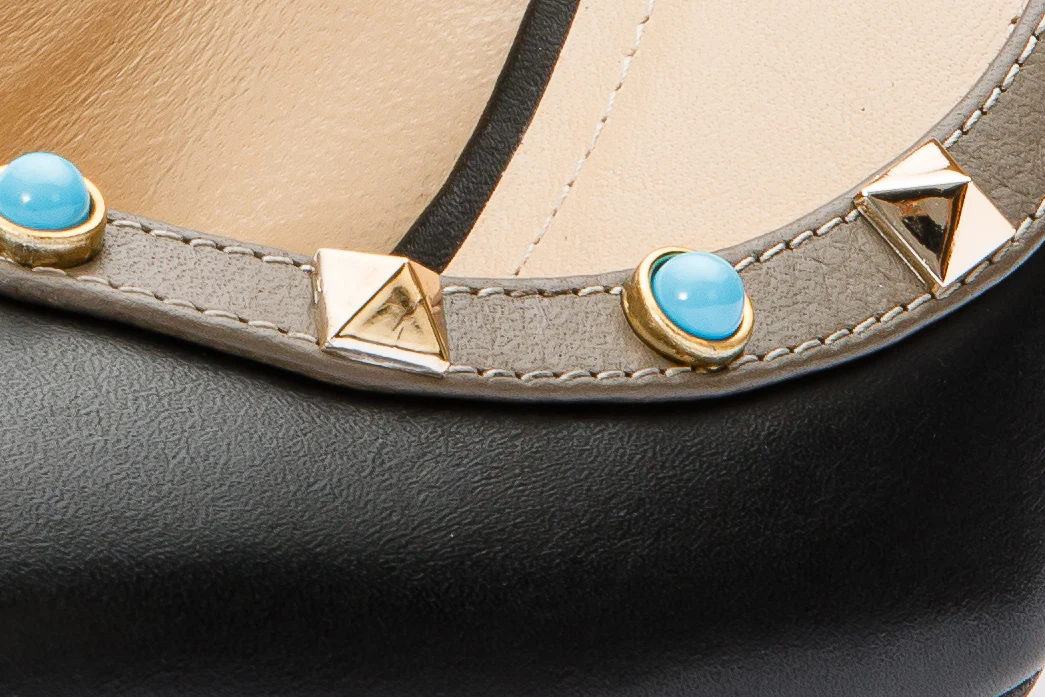 The Tikapur Black Leather Pump Women Shoe Final Sale! - Image 4