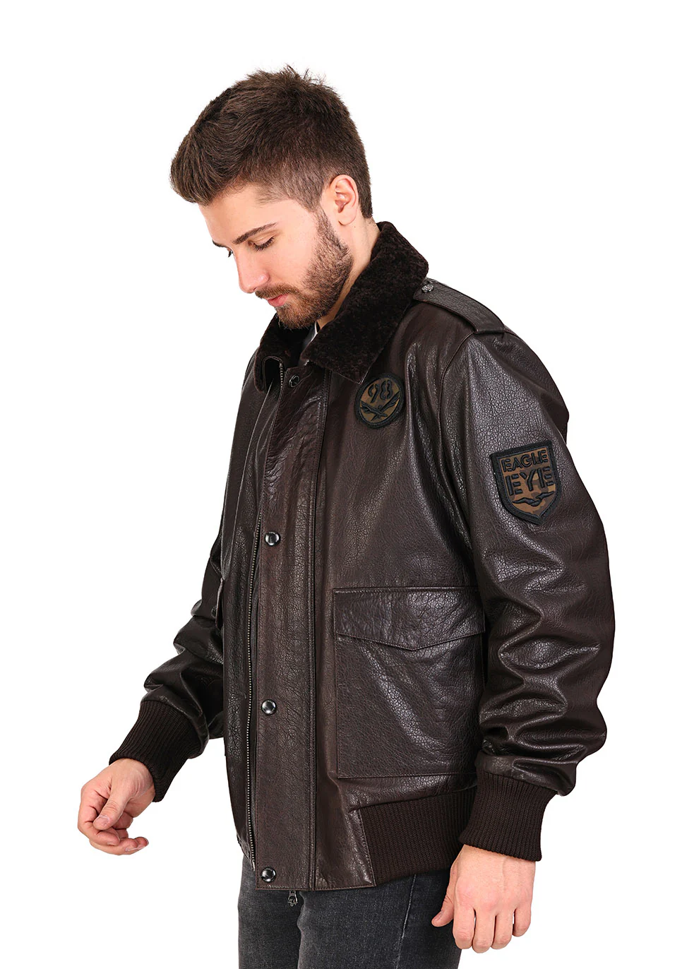 The Tivoli Brown Leather Men Jacket - Image 4