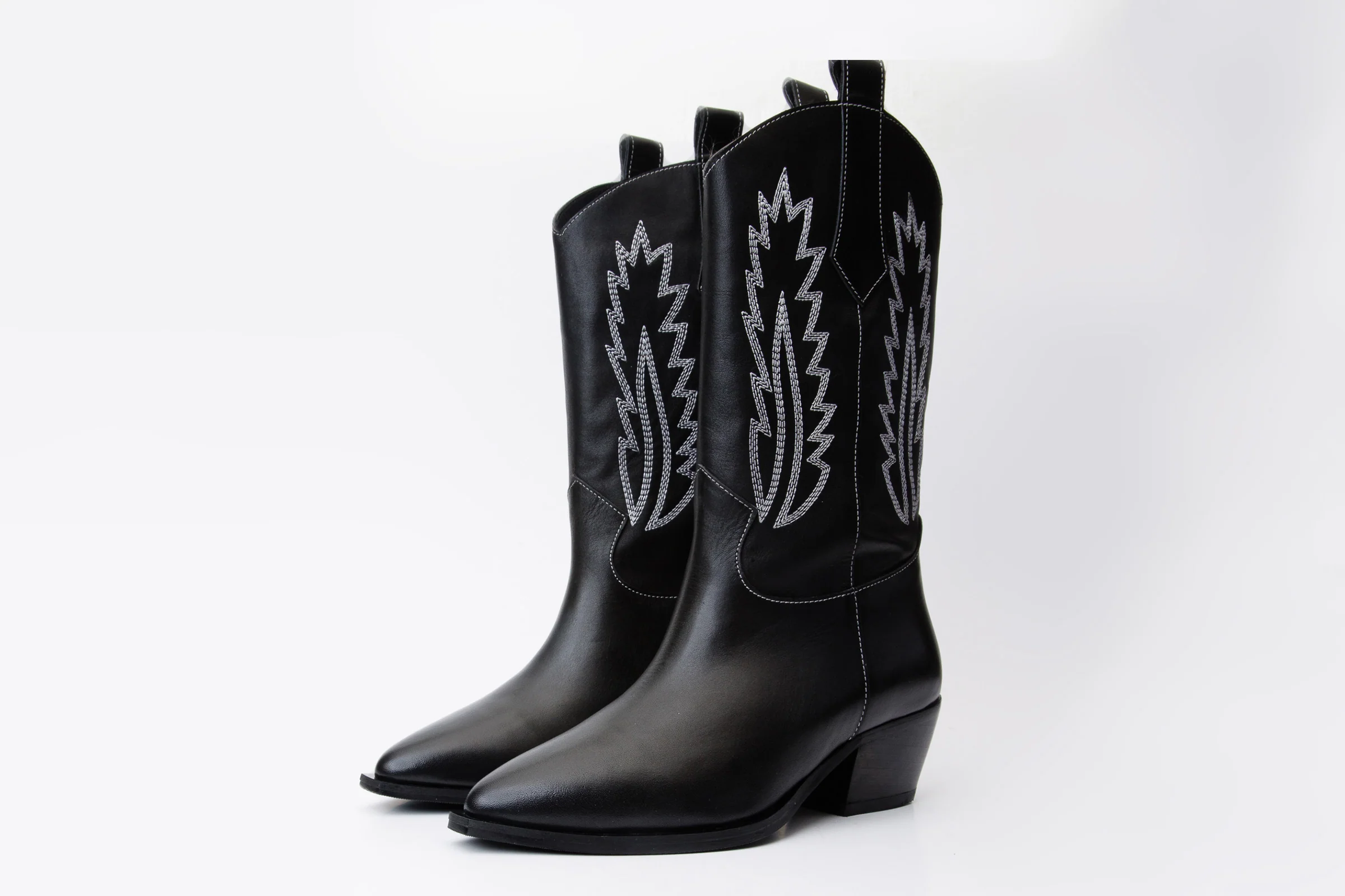 The Togg Black Leather Cowboy Women Boot Final Sale! - Image 2
